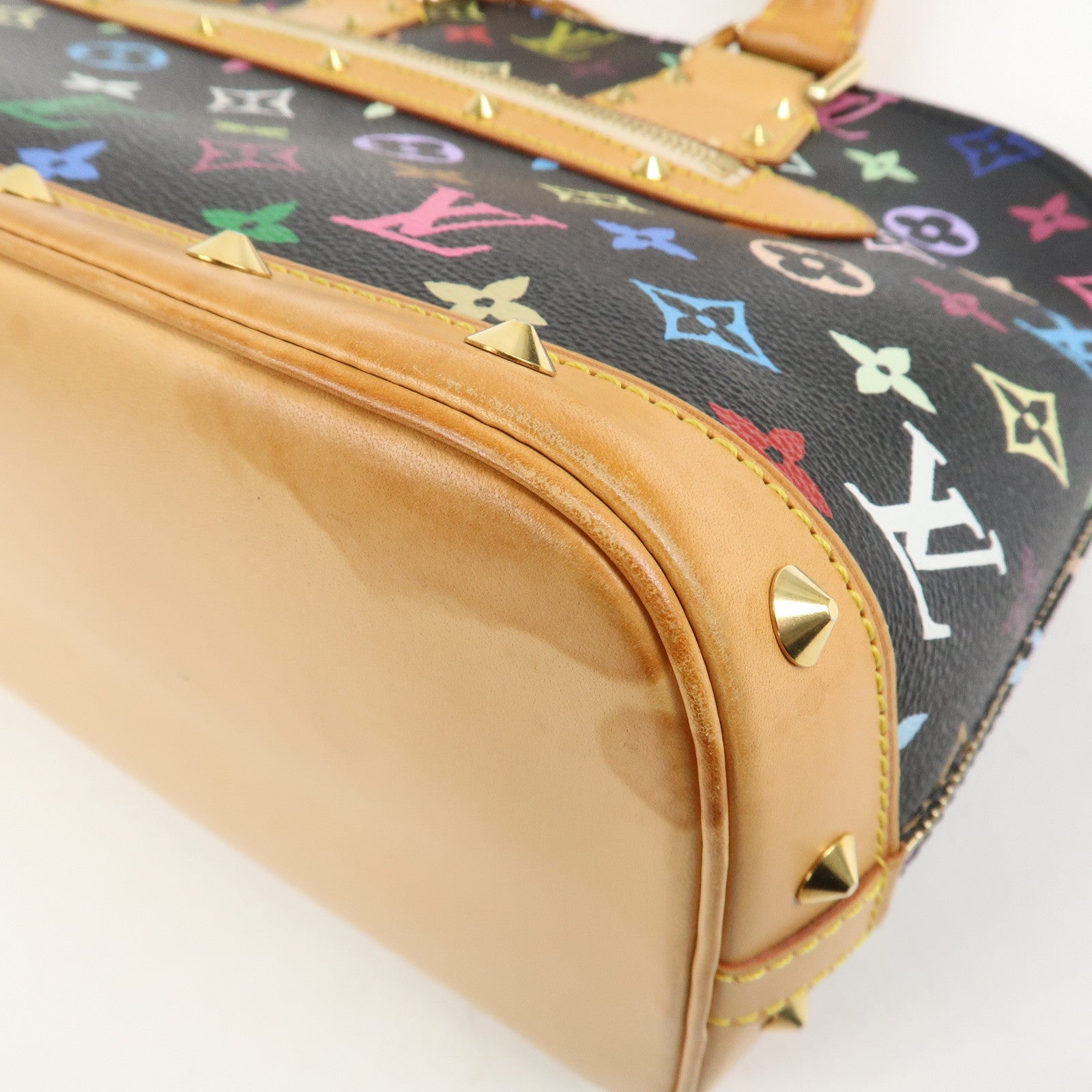 Louis Vuitton Monogram Multicolor Alma Hand Bag Noir M92646