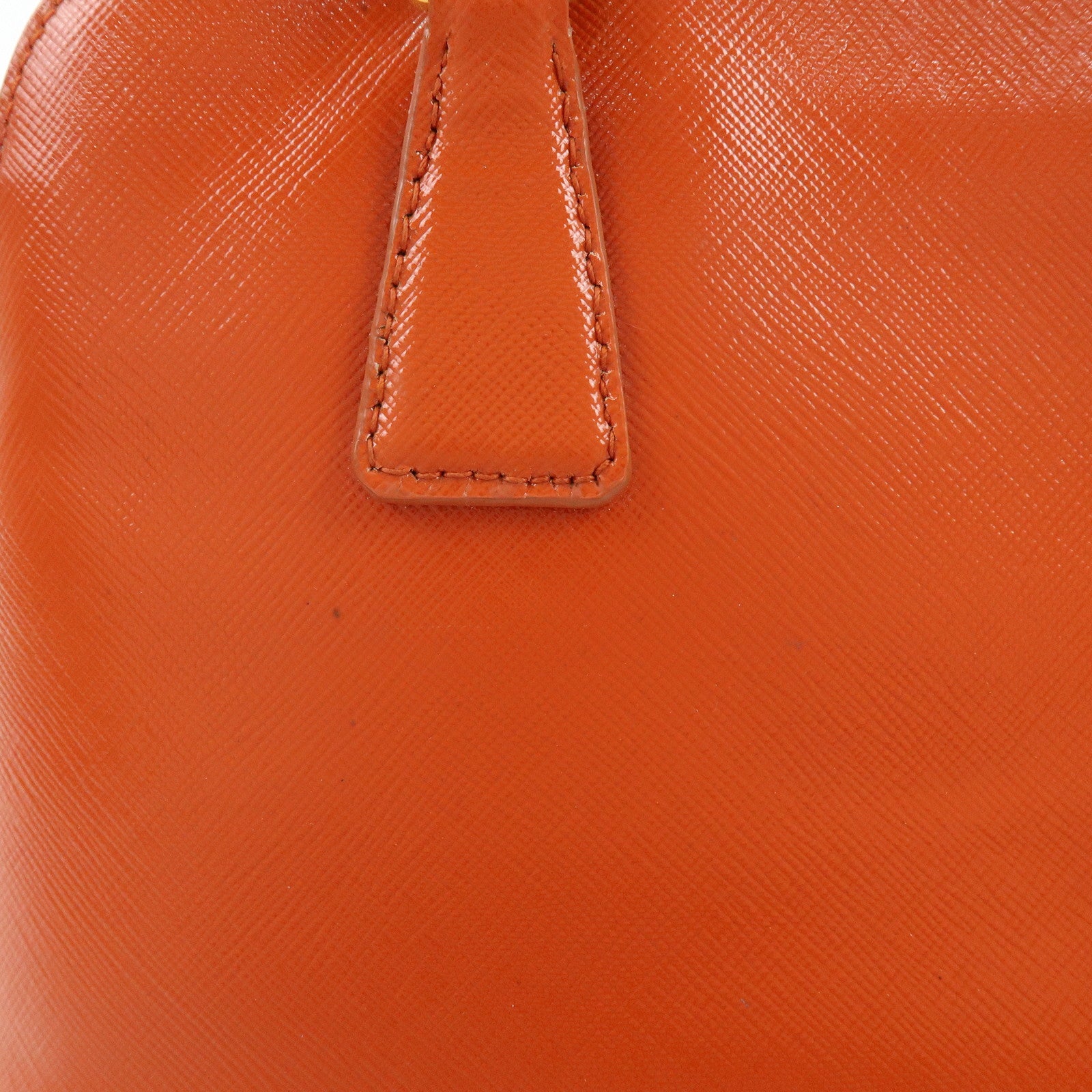 PRADA Triangle Logo Patent Leather 2Way Hand Shoulder Bag BL0838