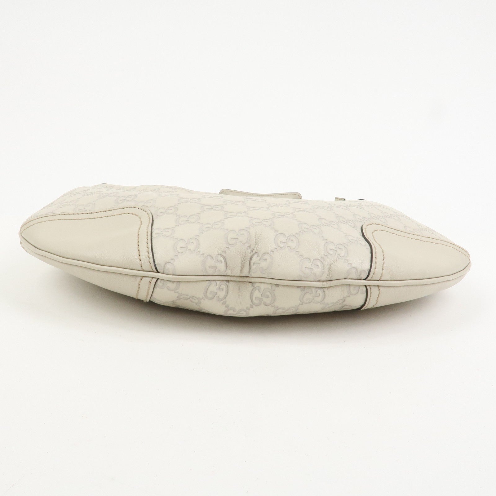 GUCCI Sherry Guccissima Leather Shoulder Bag Hand Bag Ivory 293596