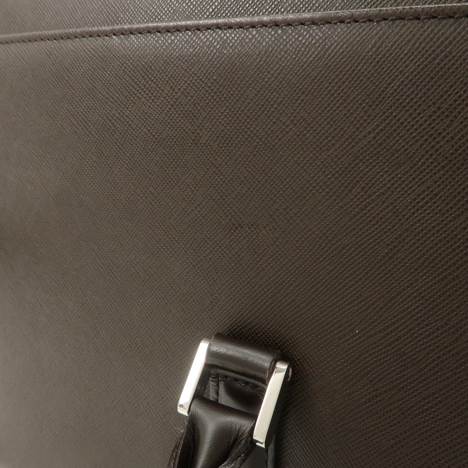 BURBERRY Leather Hand Bag Dark Brown