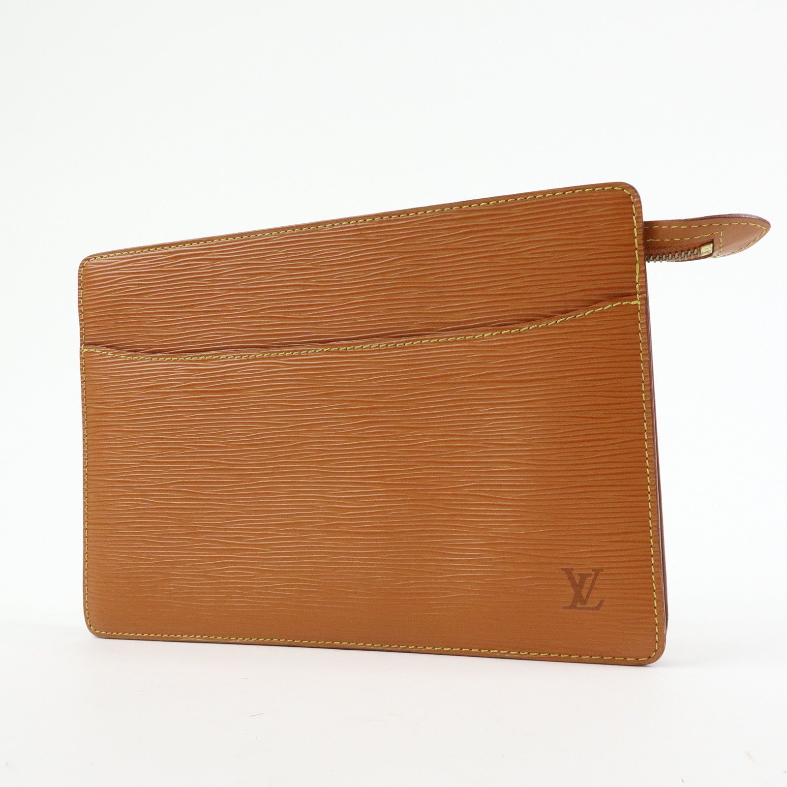 Louis Vuitton Epi Pochette Homme Clutch Bag Zipang Gold M52528