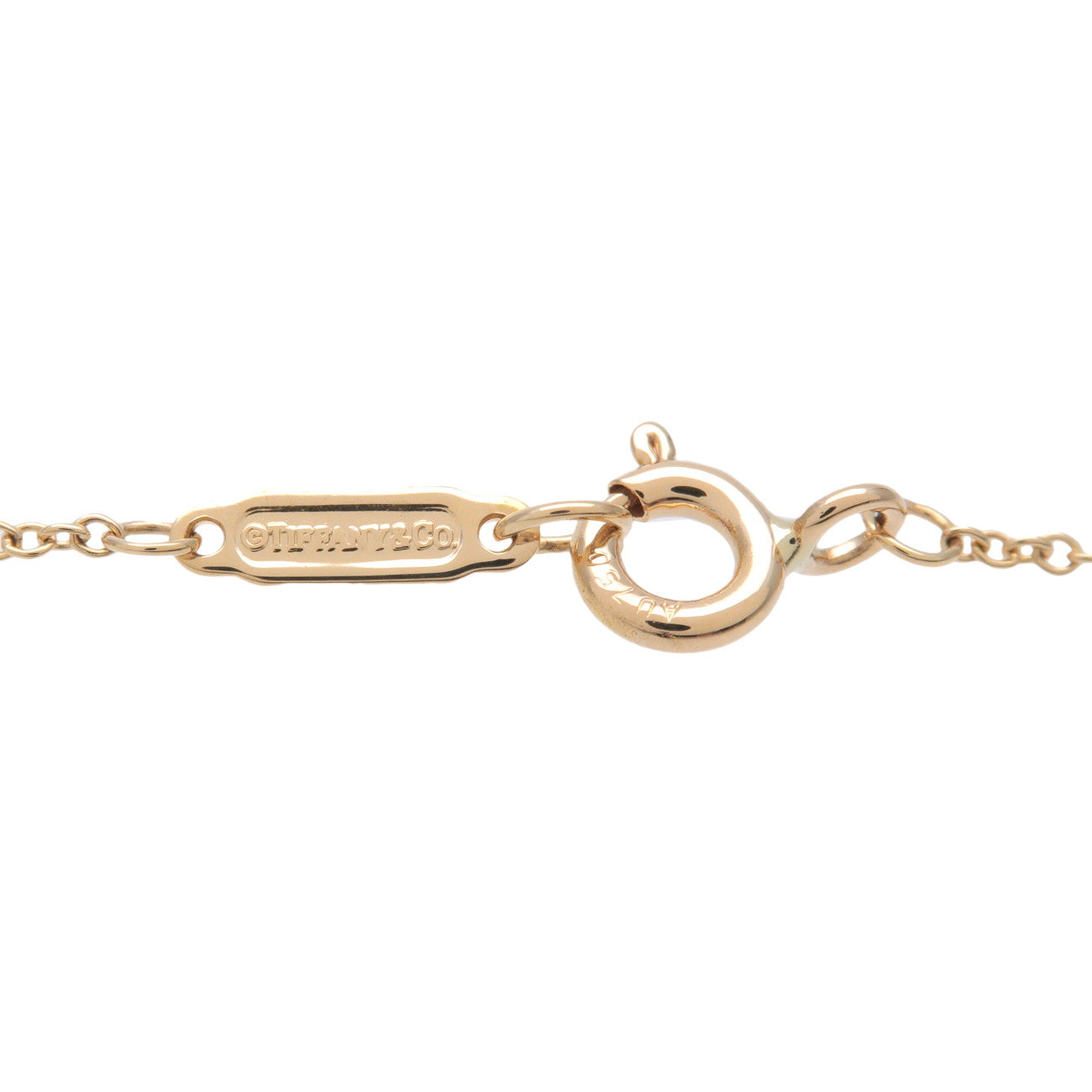Tiffany & Co Small Cross 11P Diamond Necklace K18YG 750YG