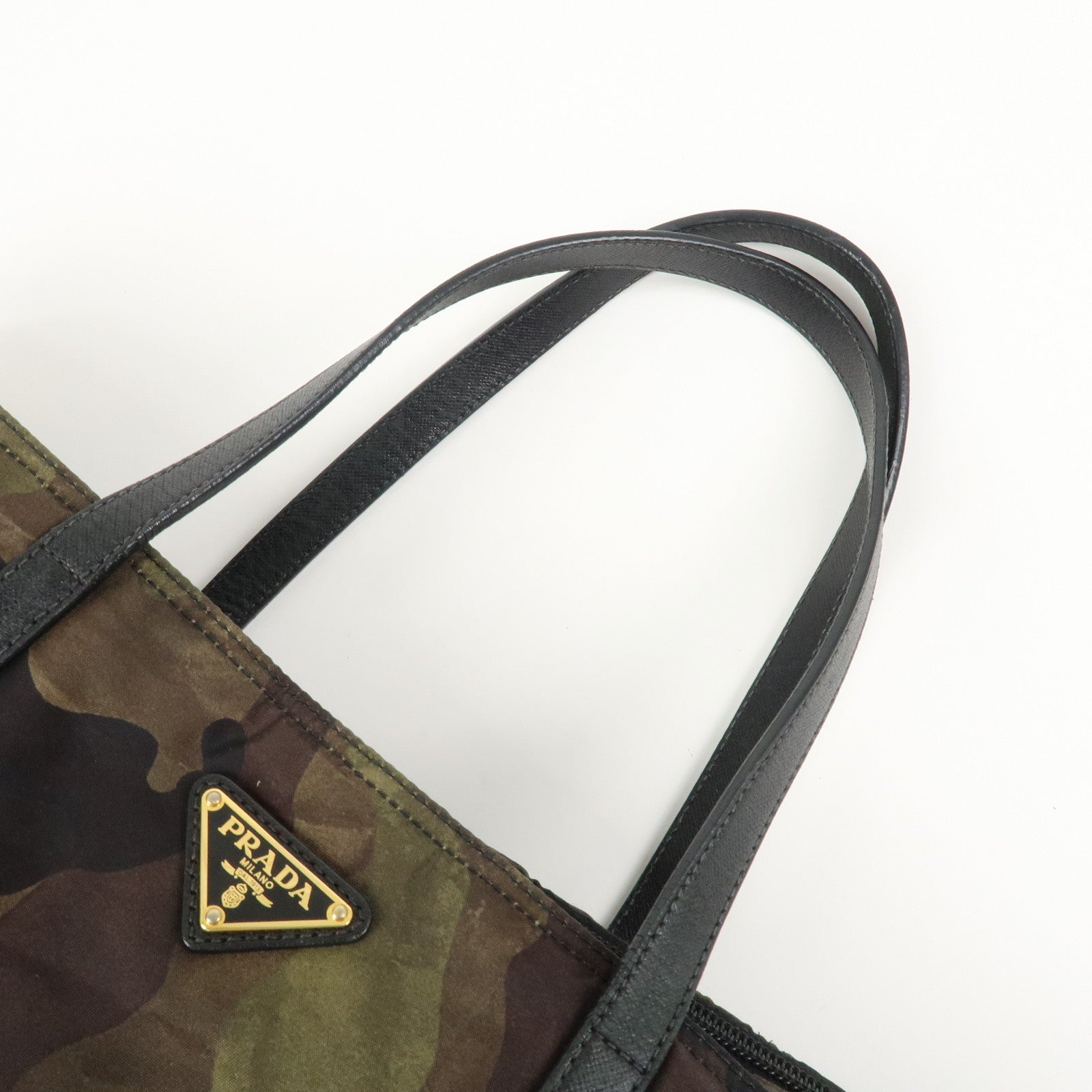 PRADA Triangle Logo Nylon 2Way Bag Shoulder Bag Tote Bag B2600A
