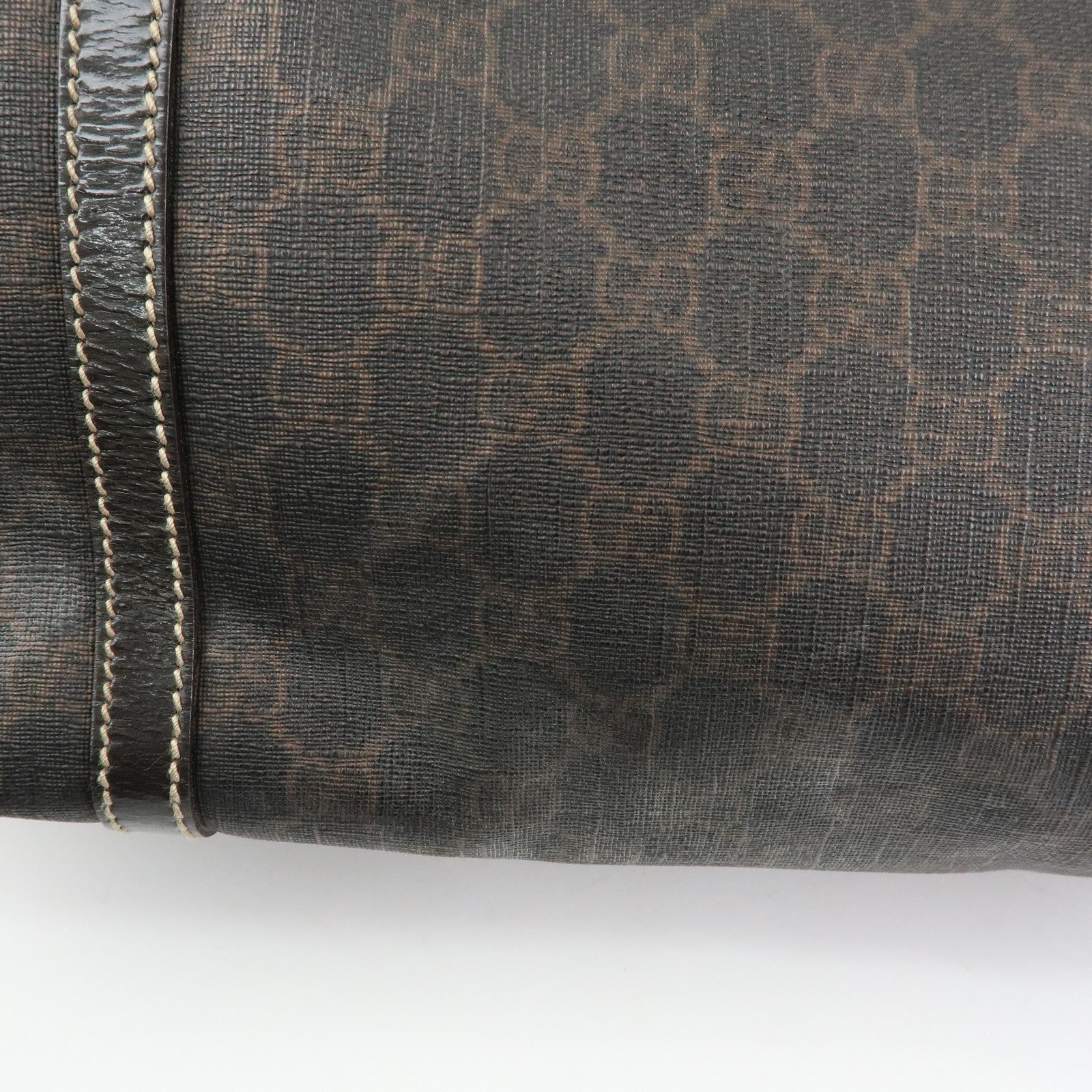 GUCCI GG Supreme Patent Leather Tote Bag Shoulder Bag Brown 197953
