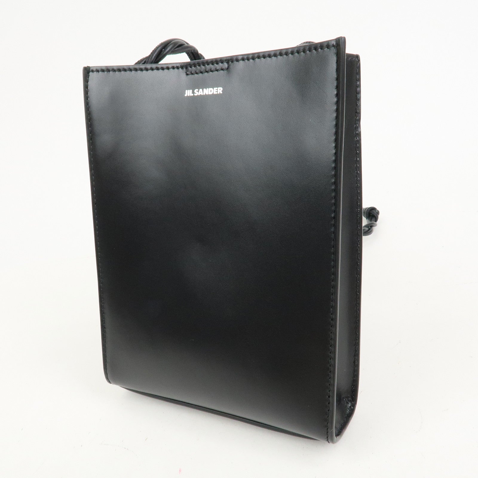 JIL SANDER Tangle Leather Small Shoulder Bag Crossbody Bag Black