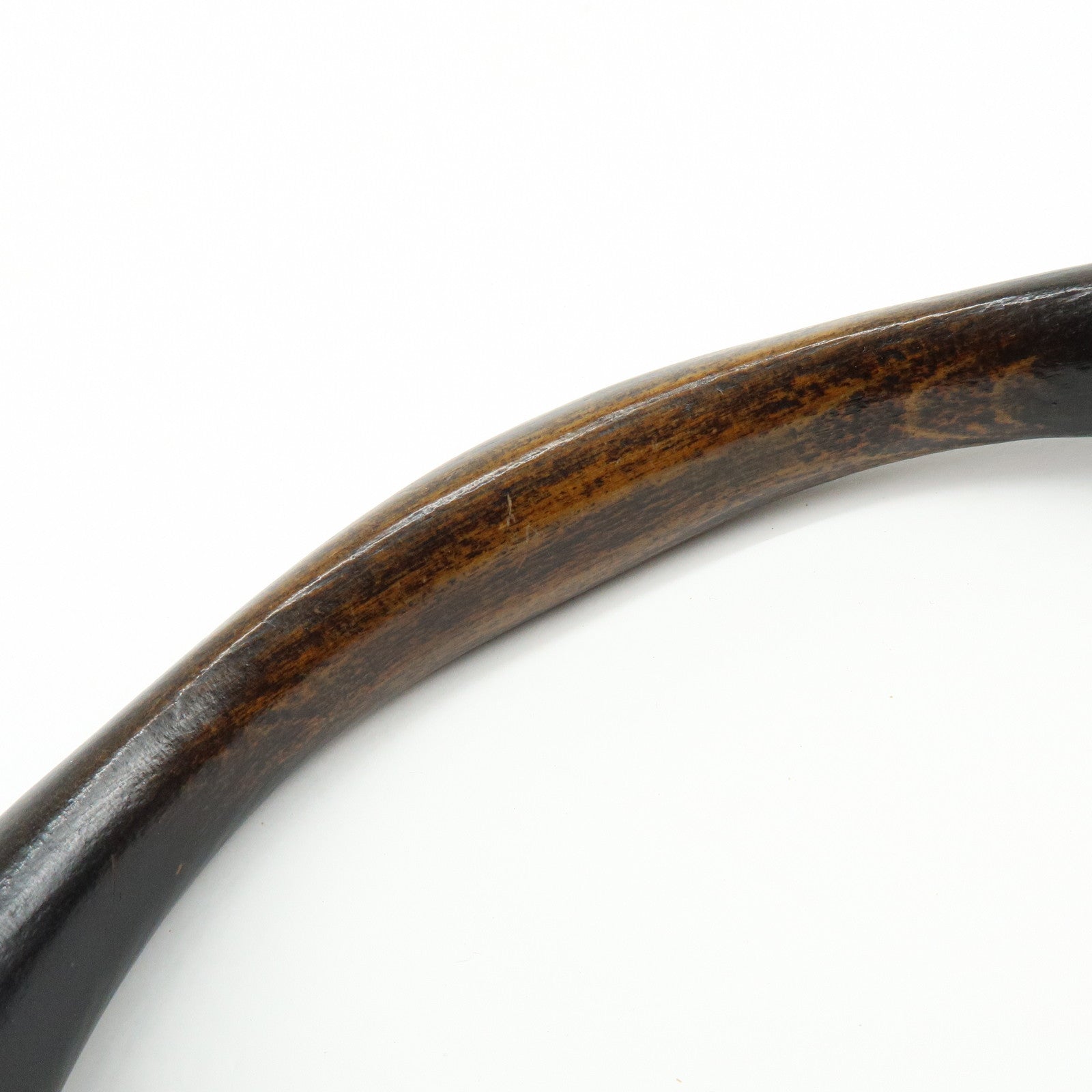 GUCCI Leather Wood Hand Bag Shoulder Bag Beige 106237