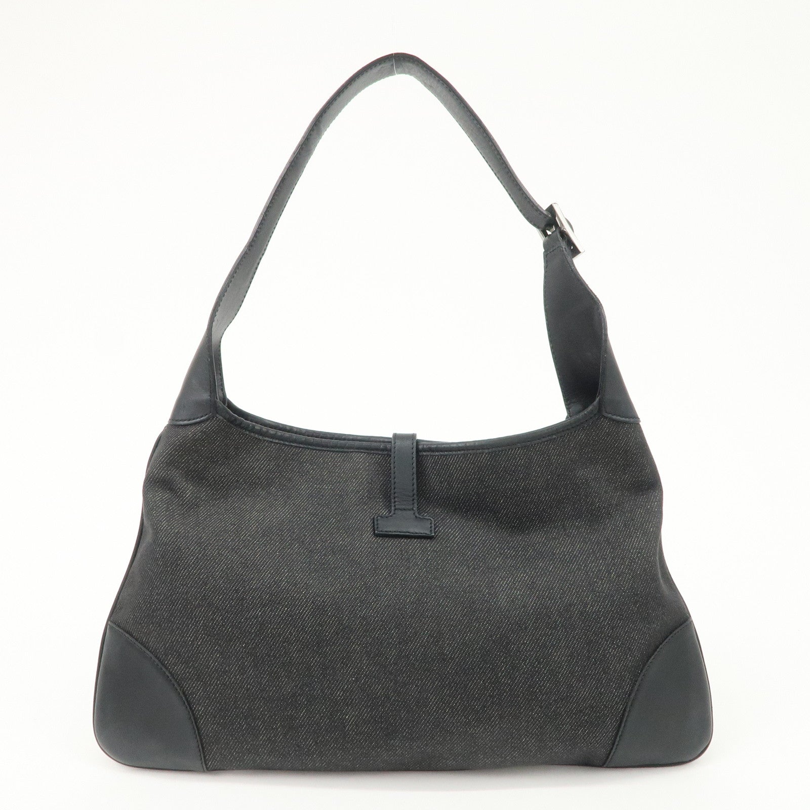 GUCCI Kandensky Denim Leather Shoulder Bag Hand Bag Black 28628