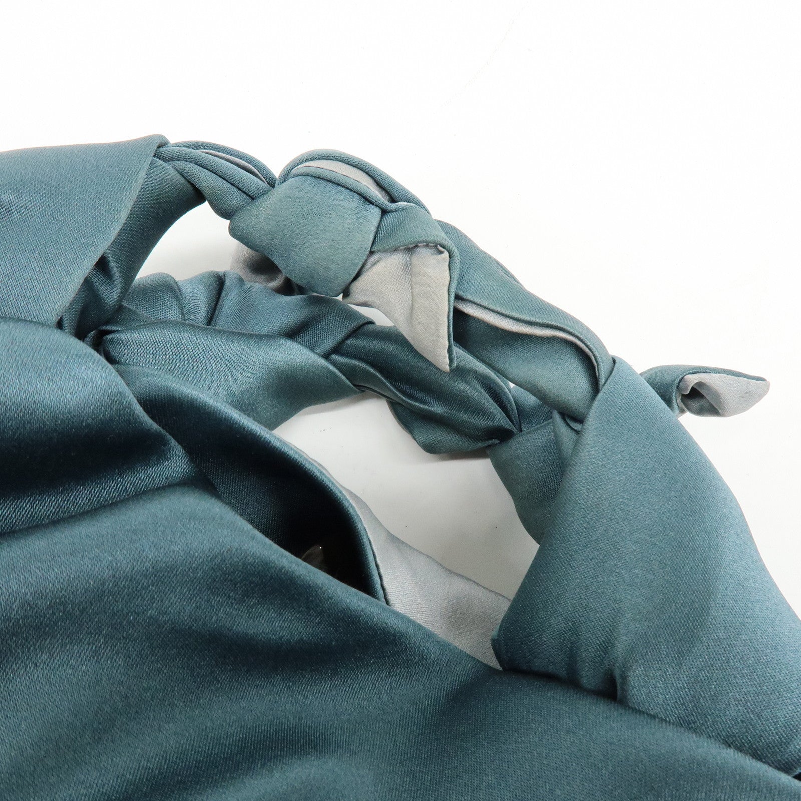 THE ROW Ascot Silk100% Hand Bag Emerald Green