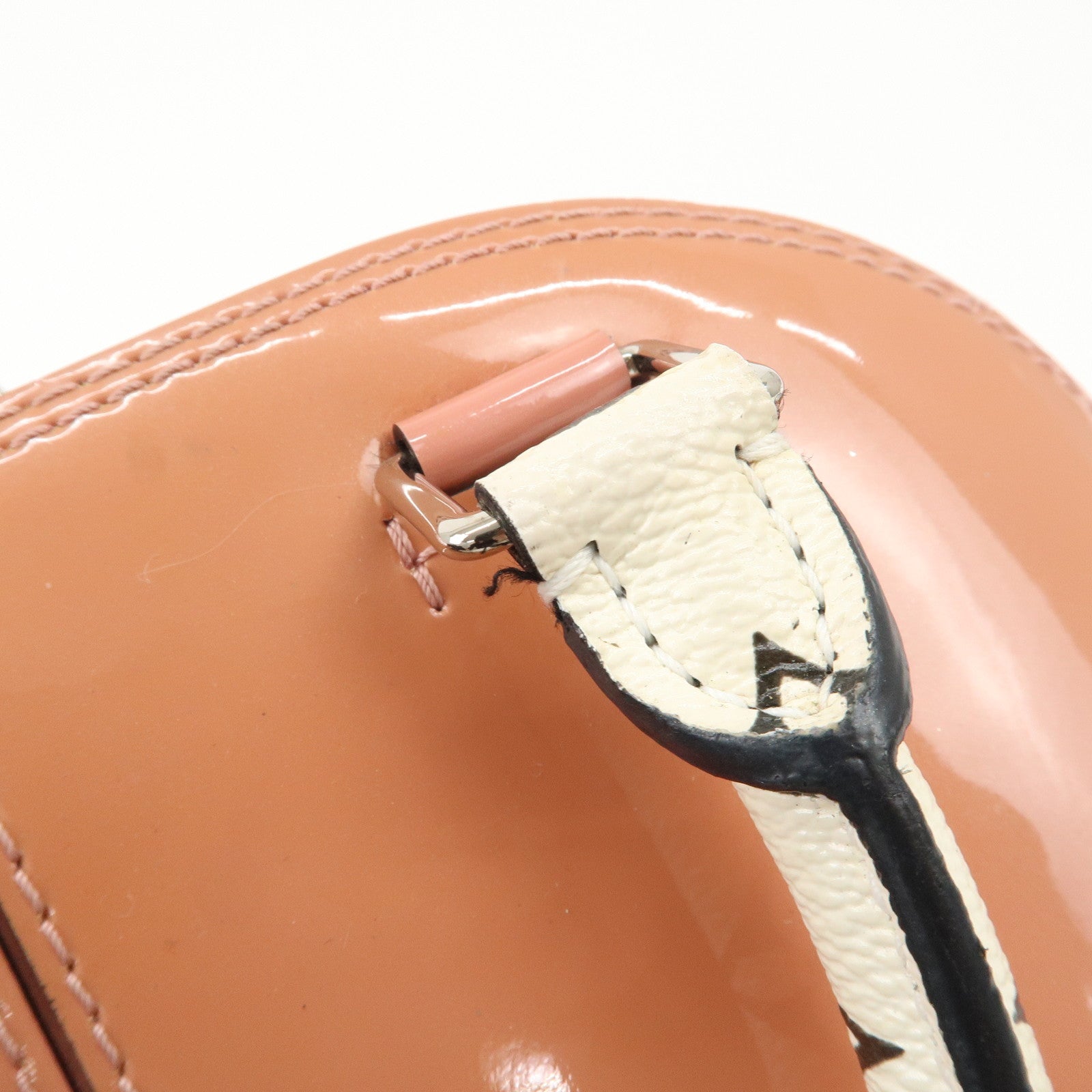 Louis Vuitton Vernis Miroir Alma BB 2Way Hand Bag Rose Splash M54704 Used