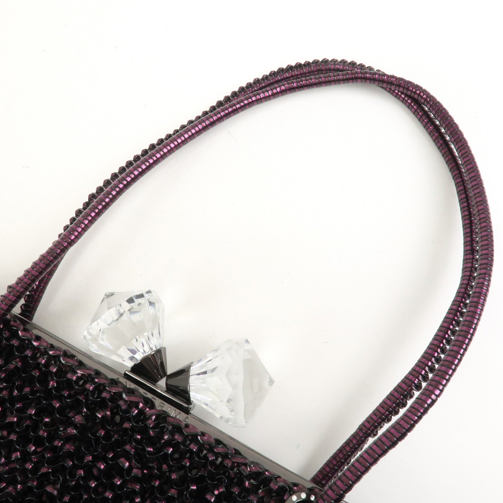 ANTEPRIMA Wire Bag PVC Hand Bag Shoulder Bag Black Pink
