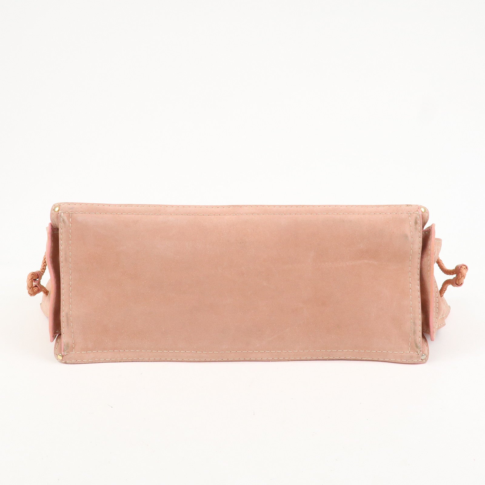 LOEWE Suede Leather Shopper Tote Bag Shoulder Bag Pink