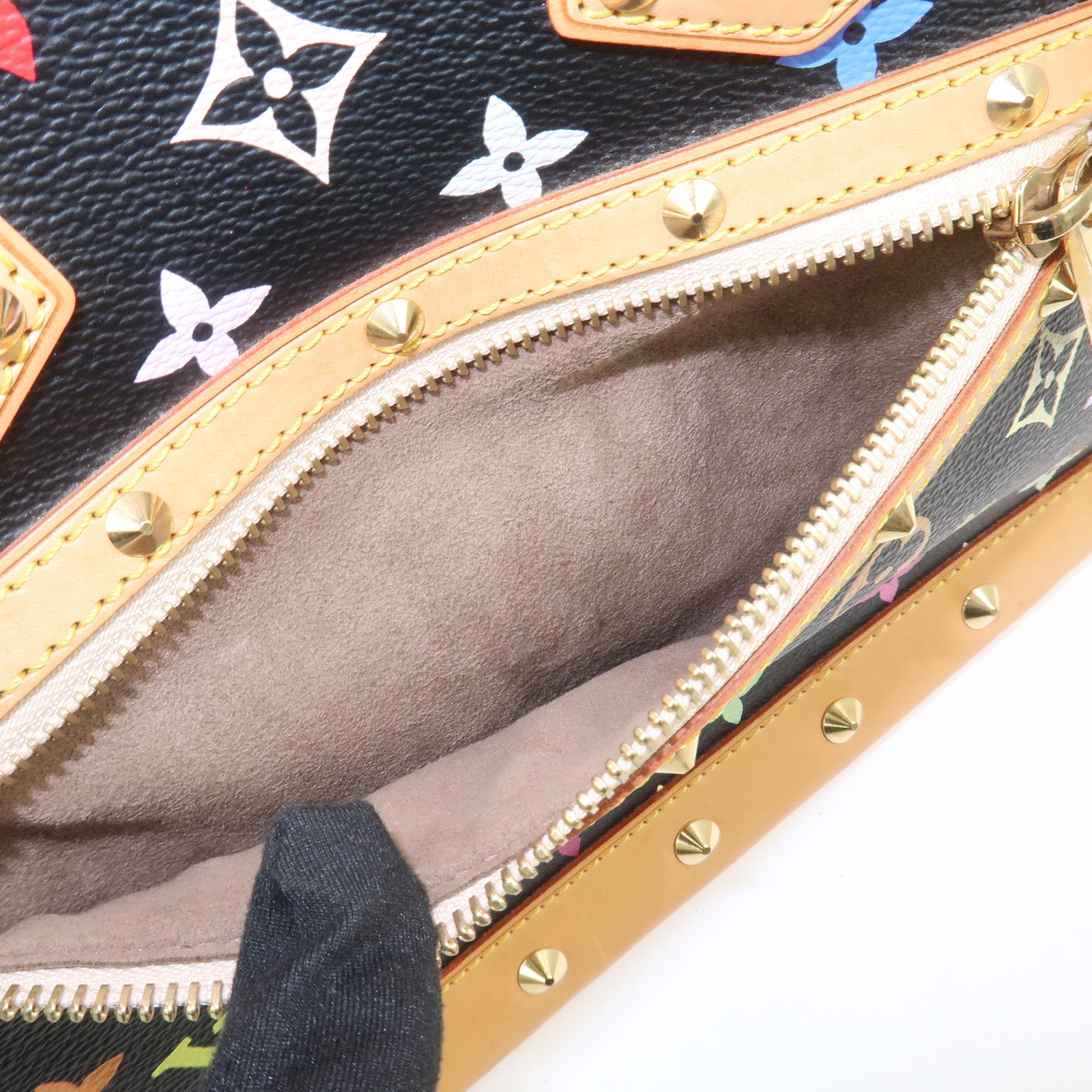Louis Vuitton Monogram Multicolor Alma Hand Bag Noir M92646