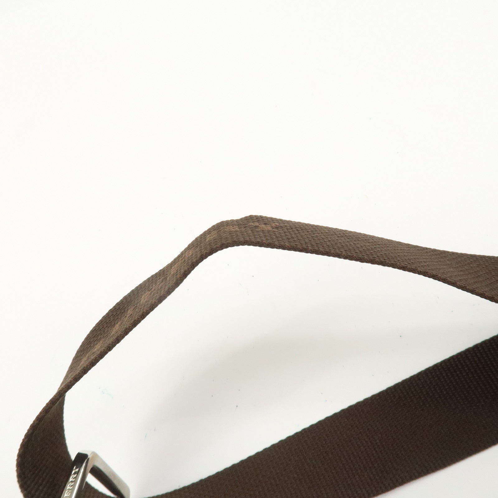 BURBERRY PVC Canvas Leather Shoulder Bag Crossbody Bag Brown