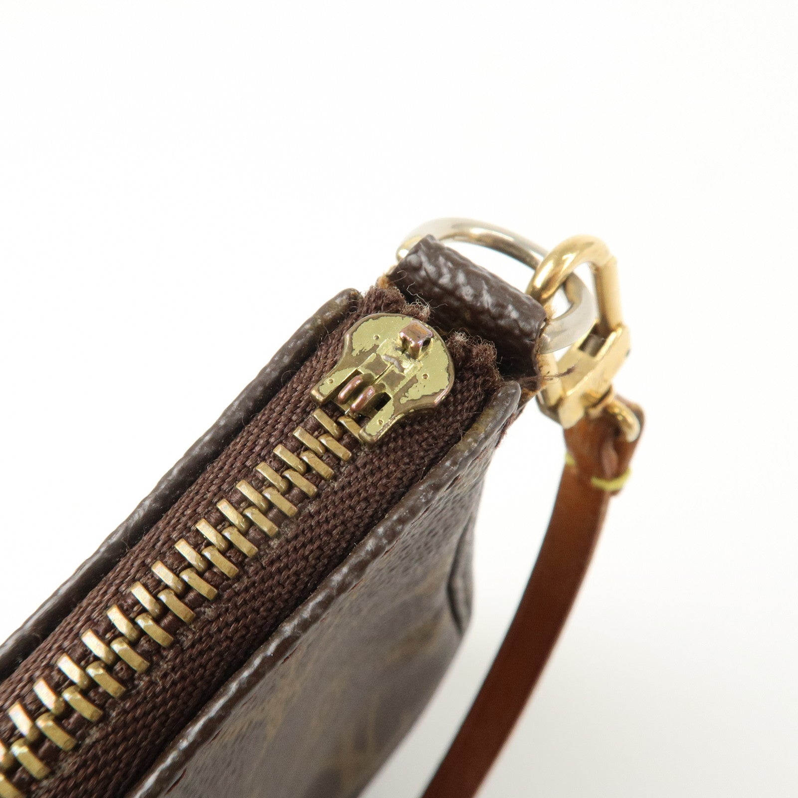 Louis Vuitton Monogram Pochette Accessoires Hand Bag Brown M51980 Used