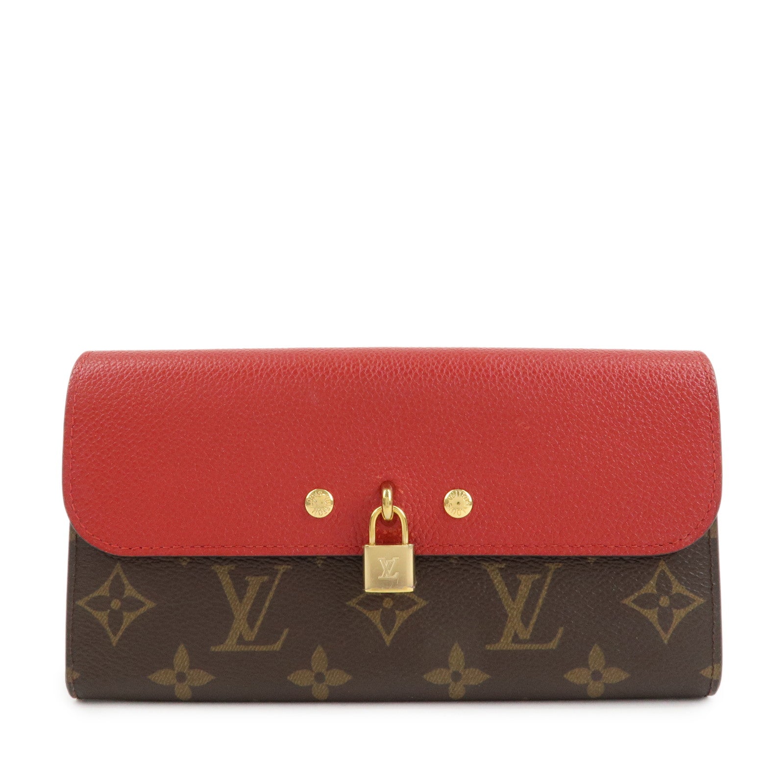 Louis Vuitton Portofoille Venus Monogram Leather Wallet Red M61836 Used