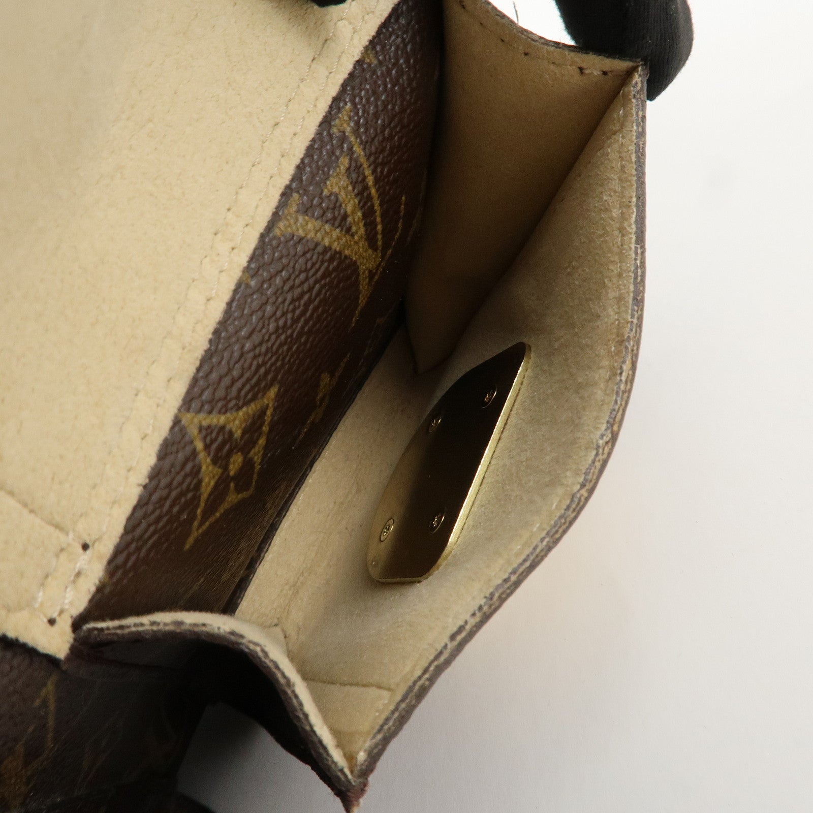 Louis Vuitton Monogram Manhattan PM Hand Bag Brown M40026 Used