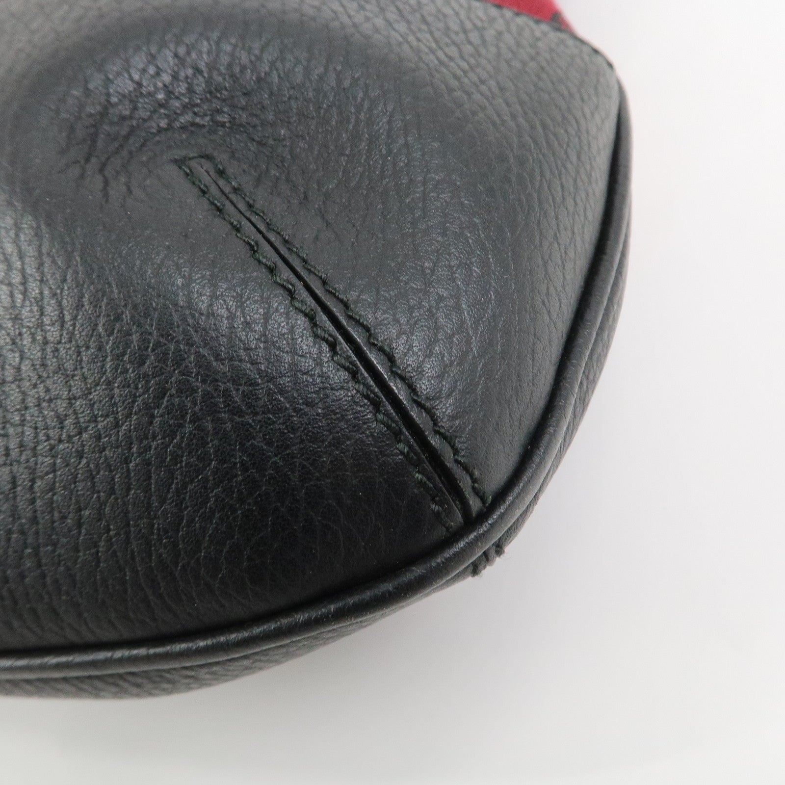 GUCCI GG Canvas Leather Shoulder Bag Red Black 272389