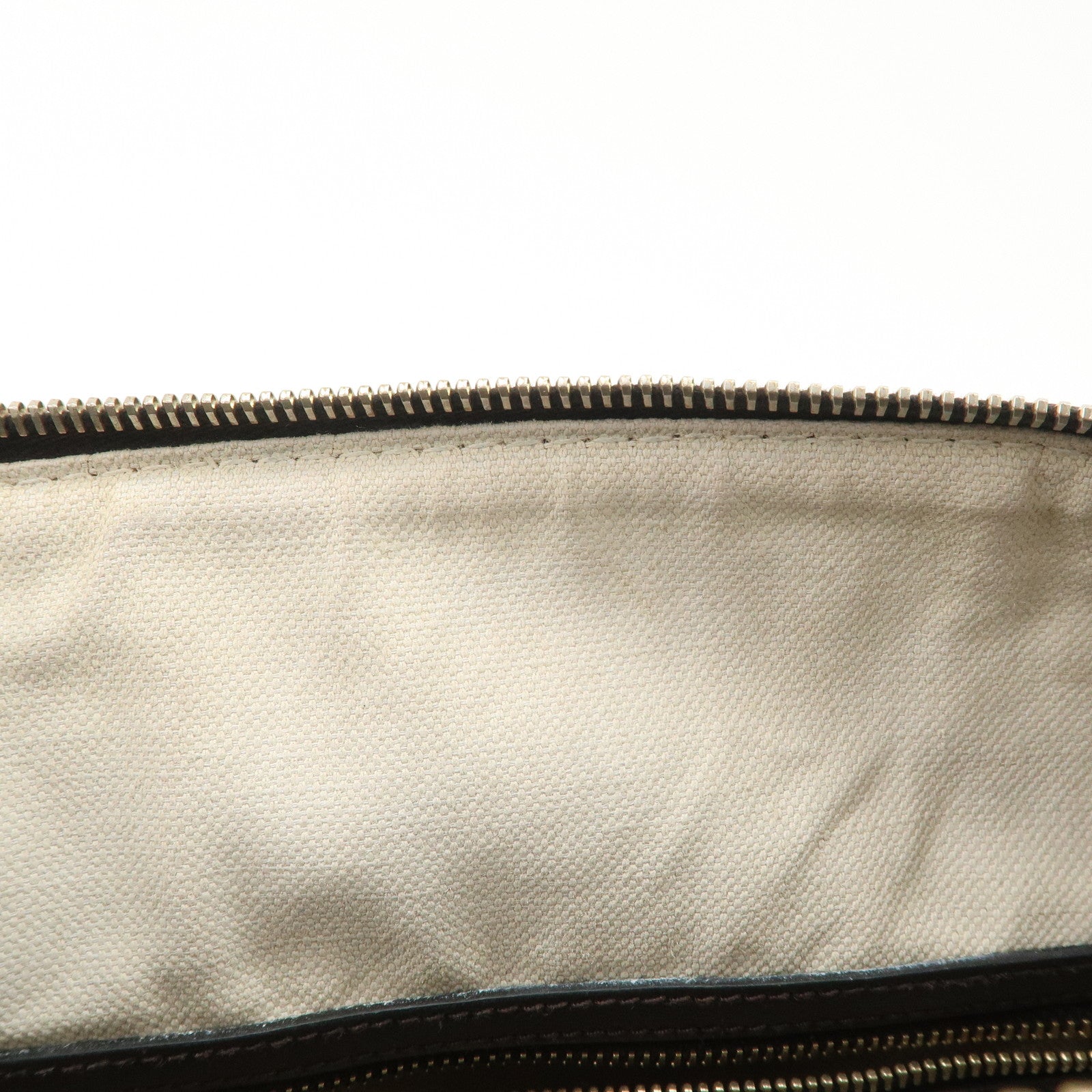 GUCCI Sherry GG Canvas Leather 2Way Bag Boston Bag Beige 247205 Used