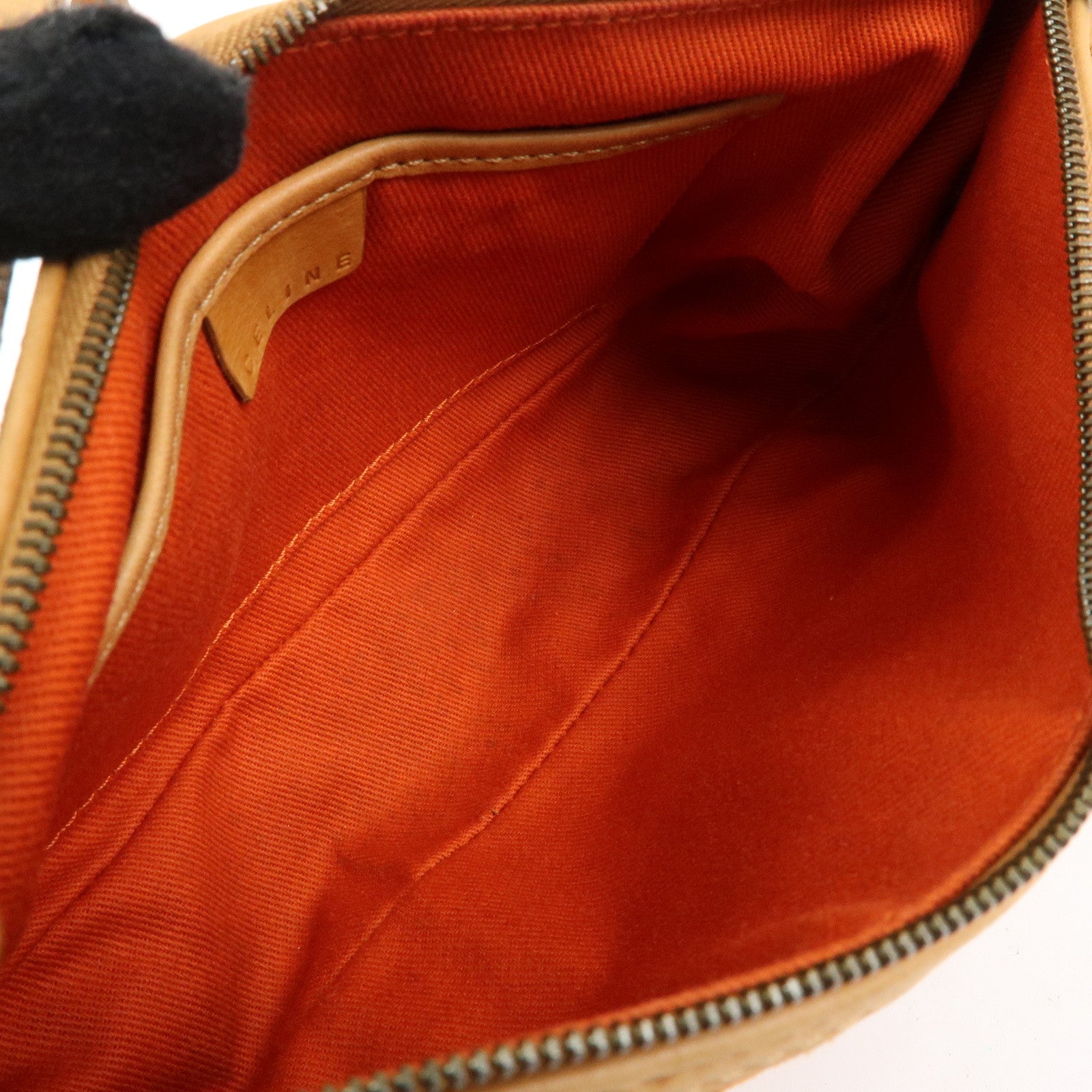 CELINE C Macadam Suede Leather Shoulder Bag Hand Bag Brown