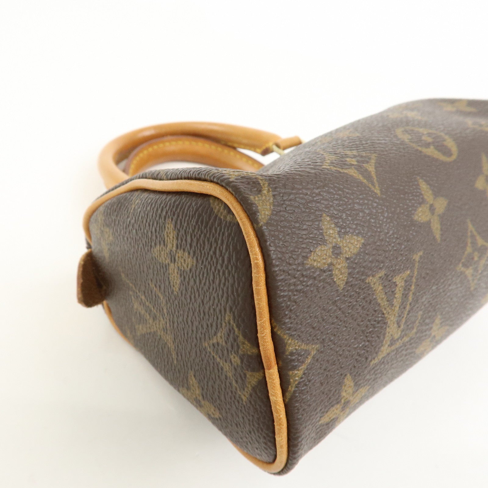 Louis Vuitton Monogram Mini Speedy Hand Bag Boston Bag Brown M41534