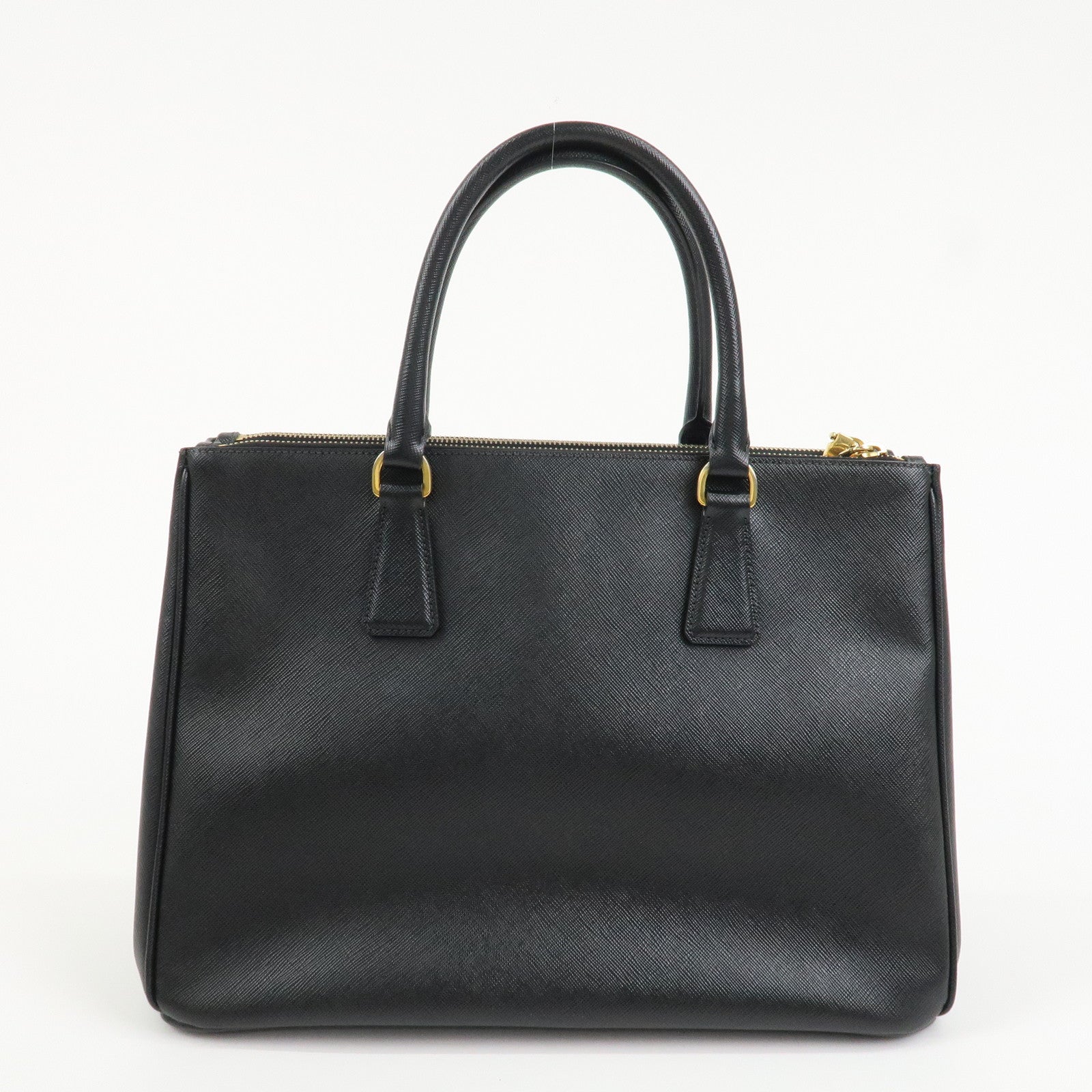 PRADA Triangle Logo Galleria Saffiano Leather 2Way Bag Black 1BA274