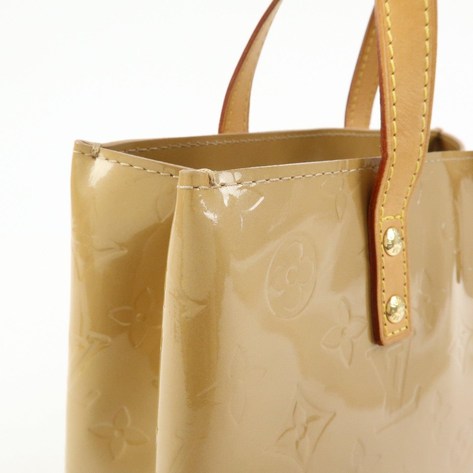 Louis Vuitton Monogram Vernis Reade PM Hand Bag Noisette M91334