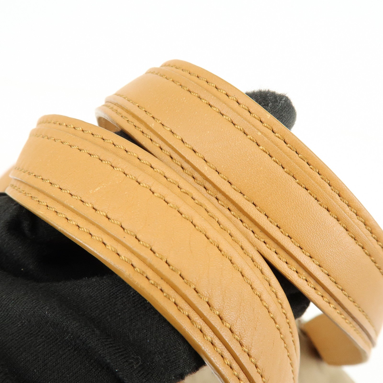 BURBERRY Canvas Leather Shoulder Bag Beige Light Brown