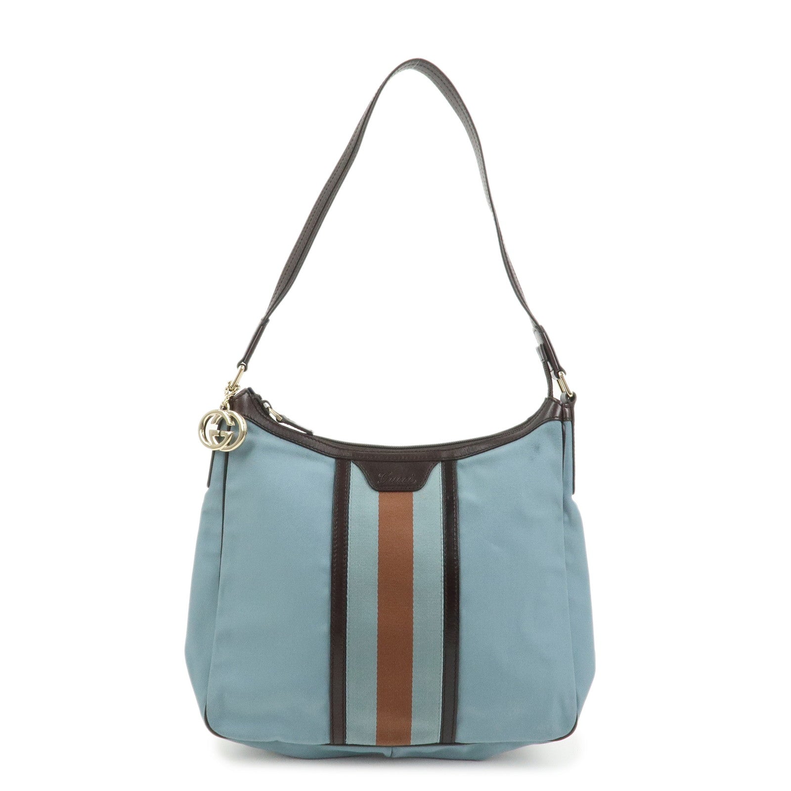 GUCCI Sherry Nylon Canvas GG Marmont Charm Shoulder Bag 264219
