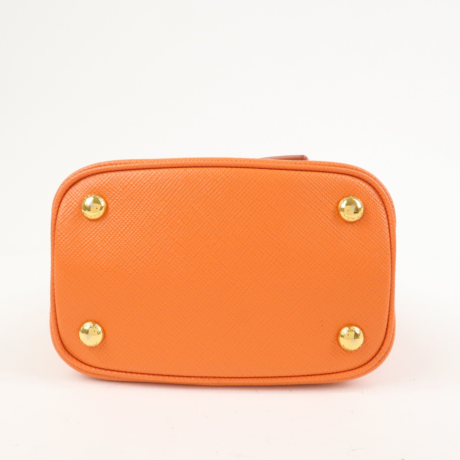 PRADA Panier 2Way Bag Hand Bag Shoulder Bag Orange 1BA217