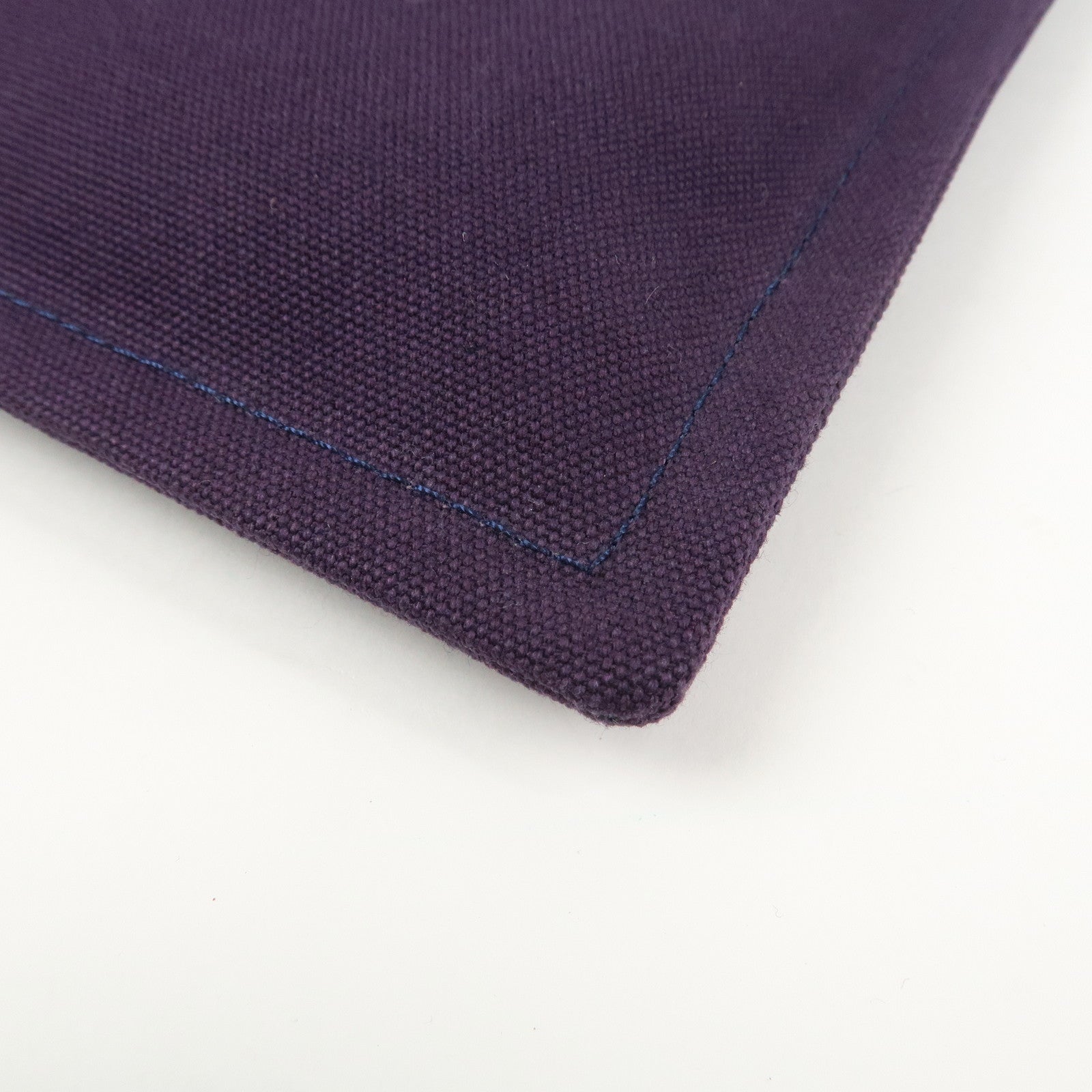 HERMES Yachting GM Canvas Flat Pouch Cosmetic Pouch Purple