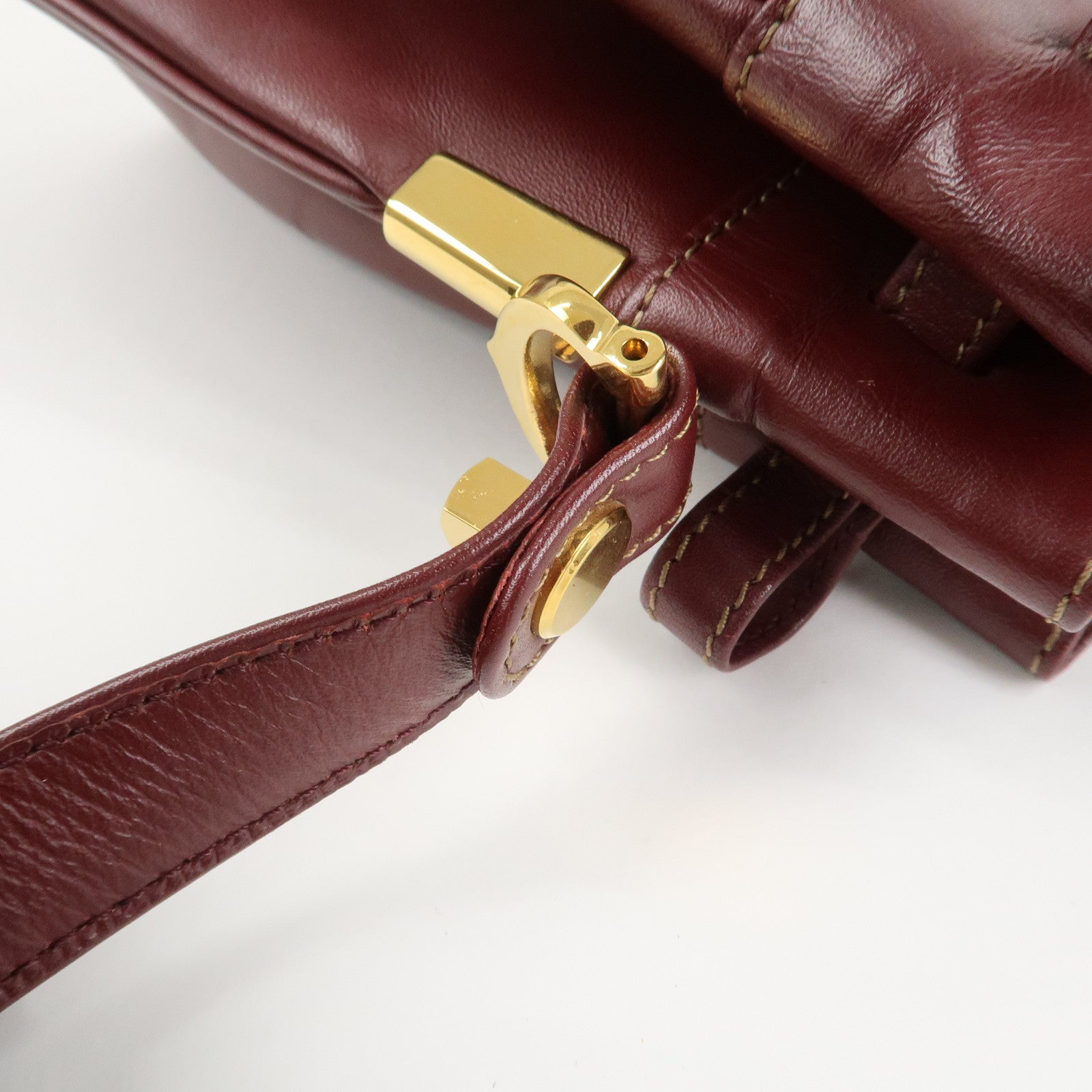 Cartier Must Line Calf Leather Shoulder Bag Bordeaux