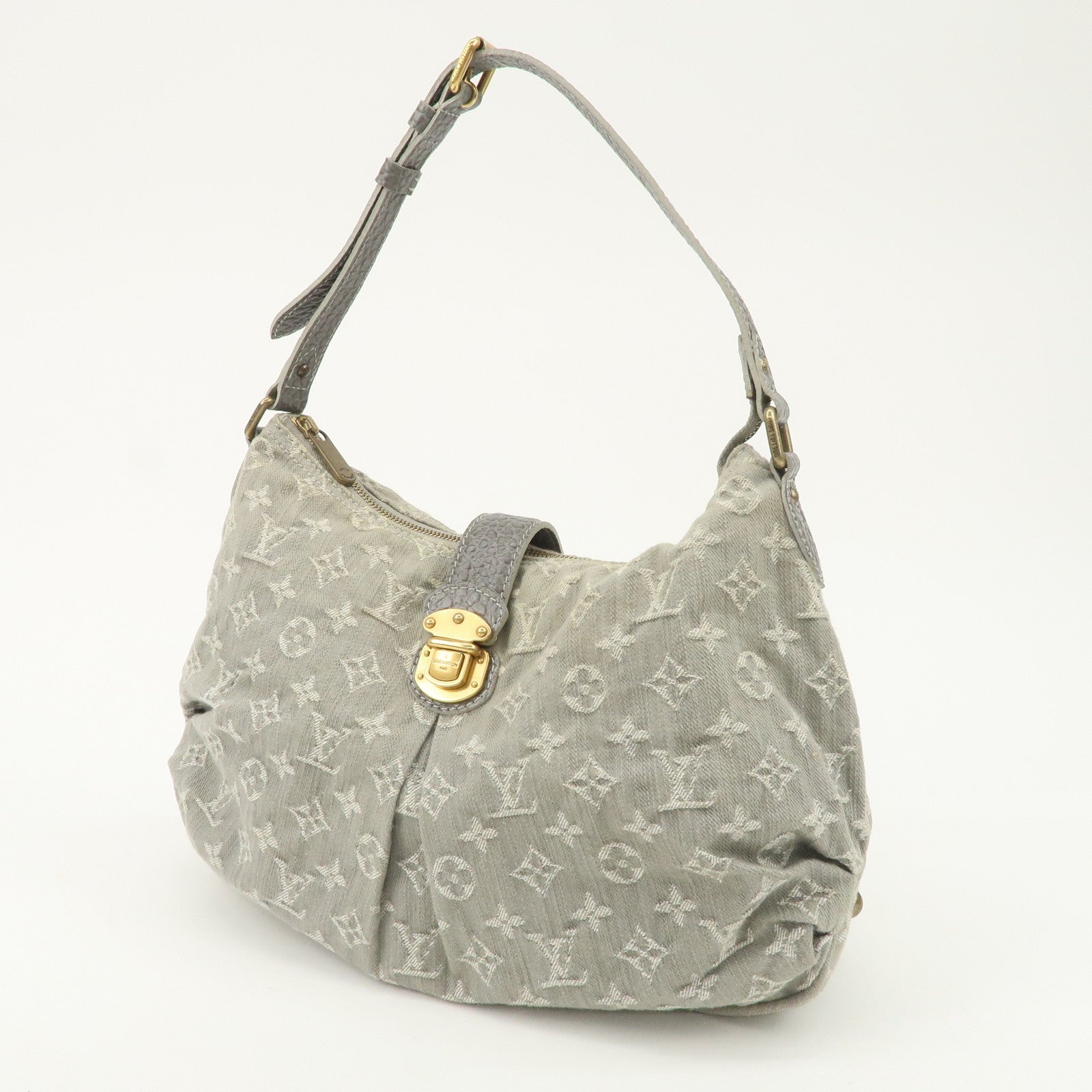 Louis Vuitton Monogram Denim Slightly Shoulder Bag Green M95834