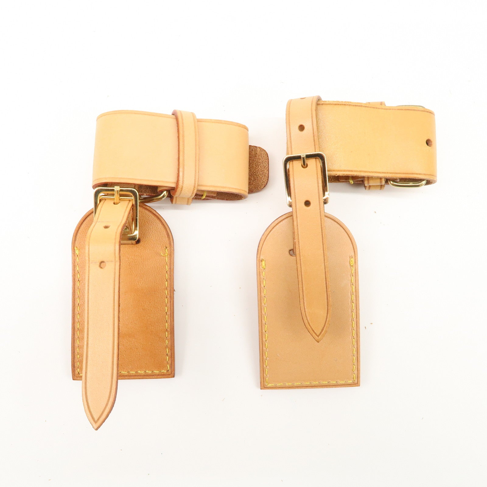 Louis Vuitton Set of 15 Nume Leather Name Tag & Poignet Natural Used