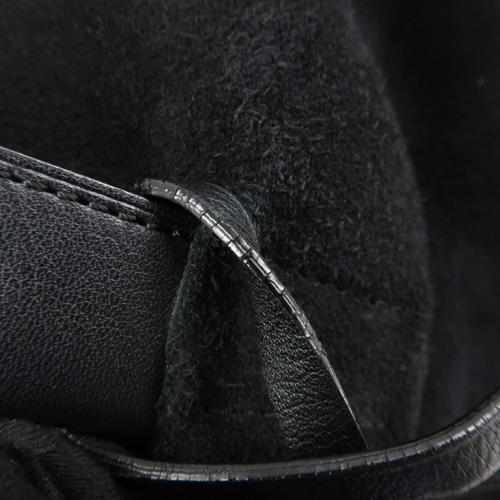 LOEWE Anagram Logo Leather Suede Origami Cubo Hand Bag Black