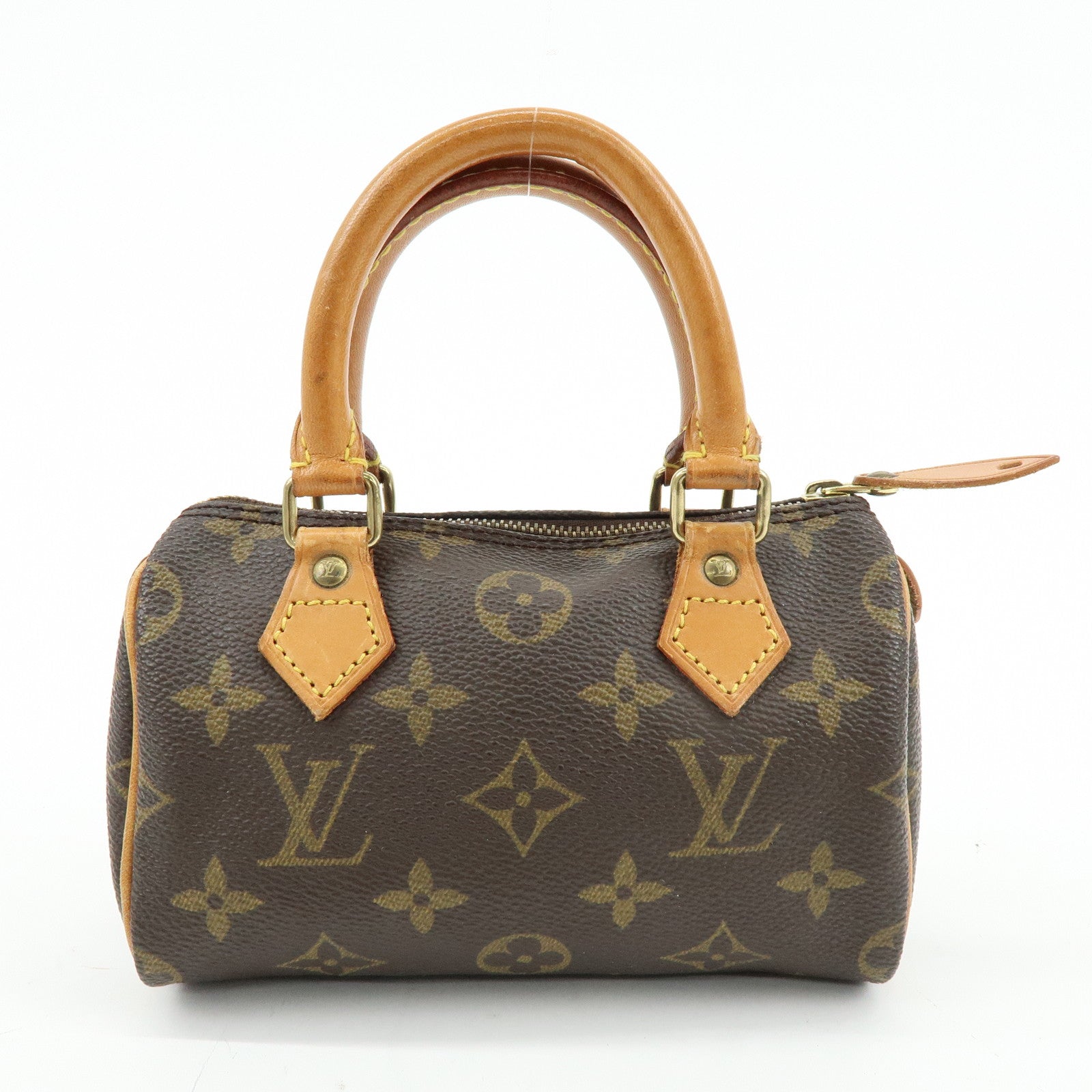 Louis Vuitton Monogram Mini Speedy Hand Bag & Strap Brown M41534