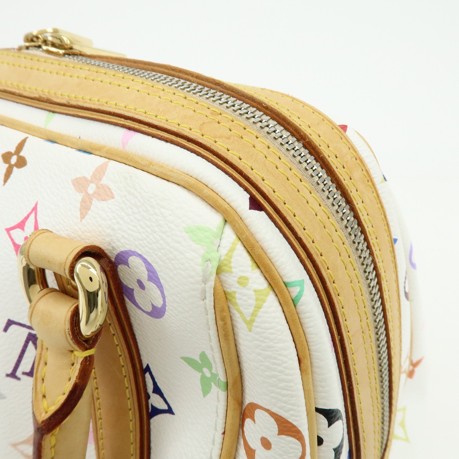 Louis Vuitton Monogram Priscilla Hand Bag Multicolor Blanc M40096