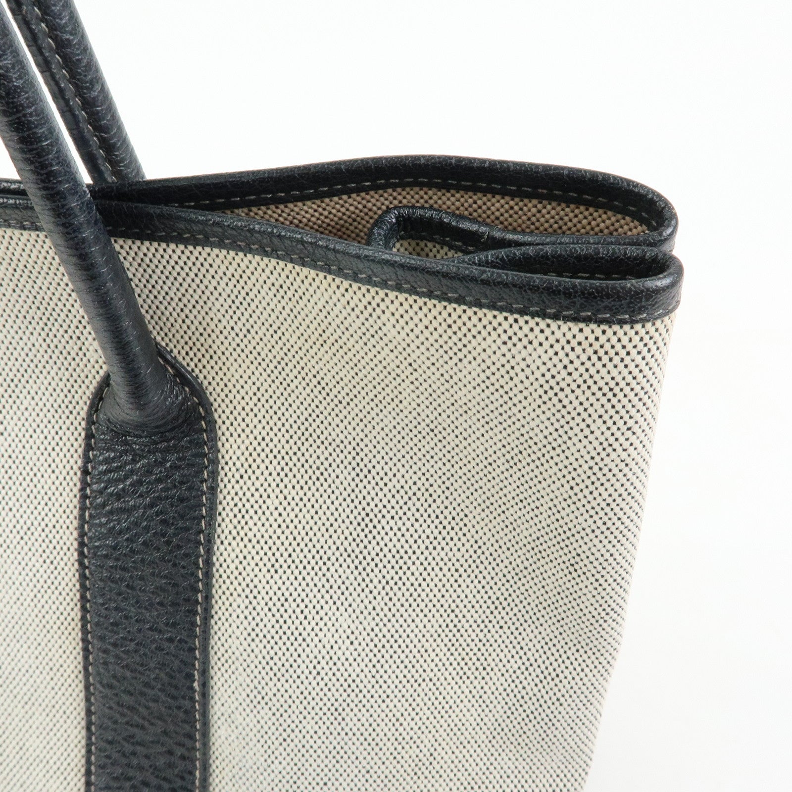 HERMES Toile Ash Negonda Garden Party PM □J Stamped Tote Bag Beige