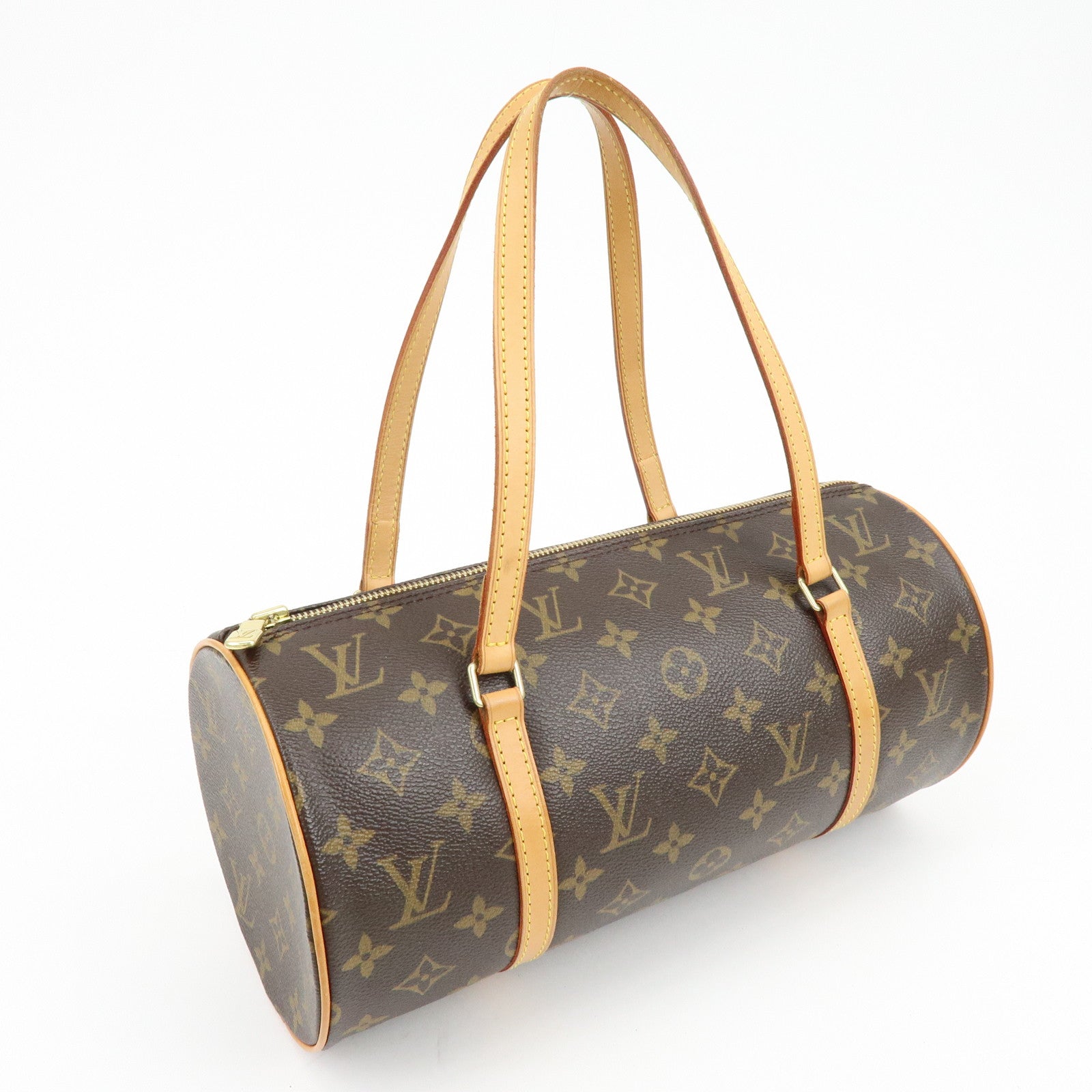 Louis Vuitton Monogram Papillon 30 Hand Bag Brown M51385