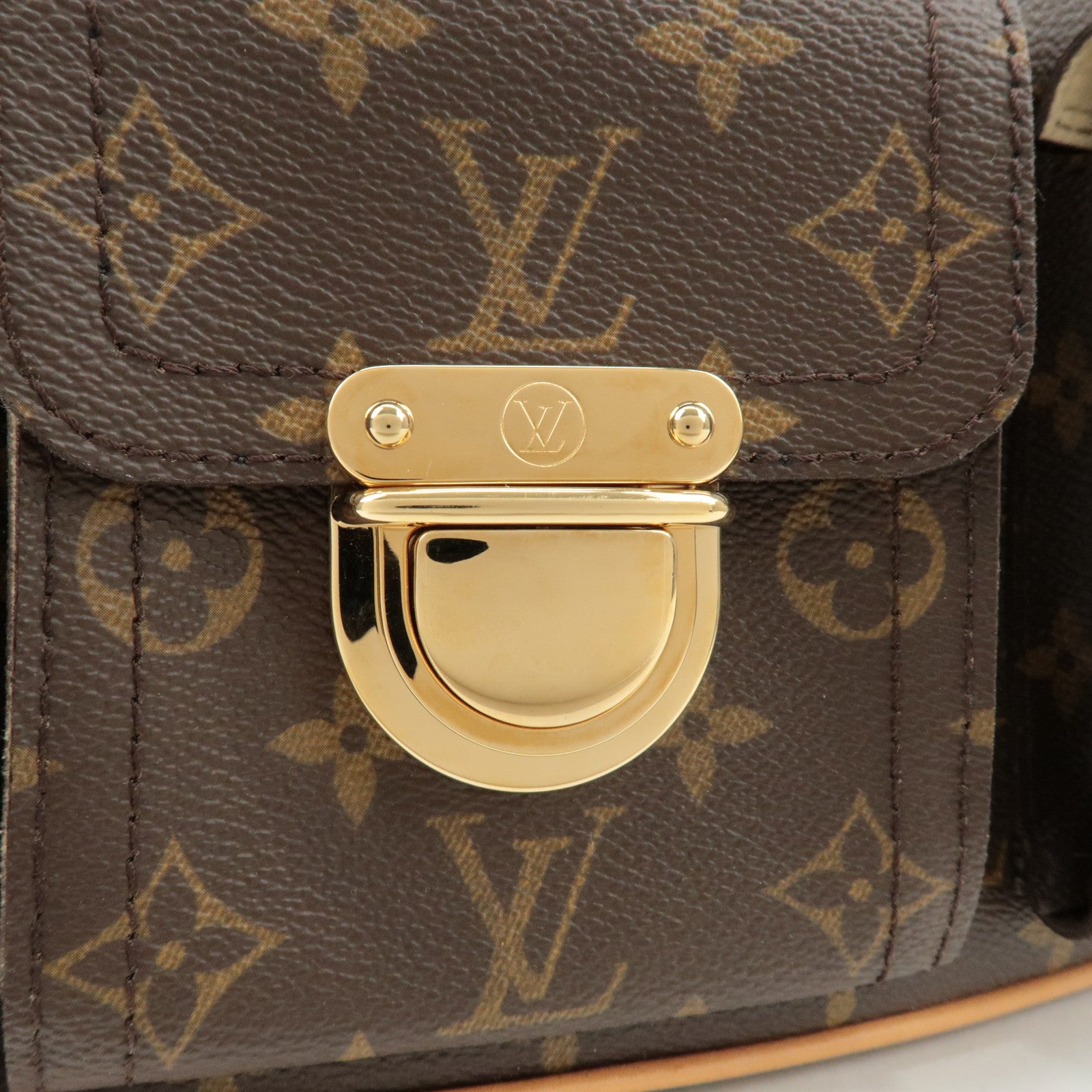 Louis Vuitton Monogram Hudson GM Shoulder Bag Brown M40045 Used