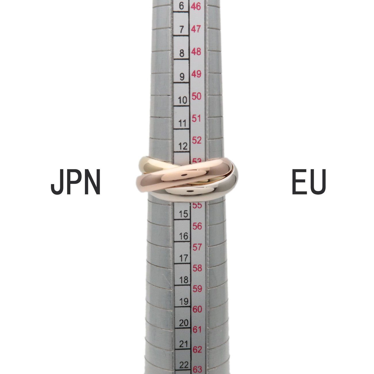 Cartier Trinity Ring K18 750YG/WG/PG #46 US7 EU54 HK15