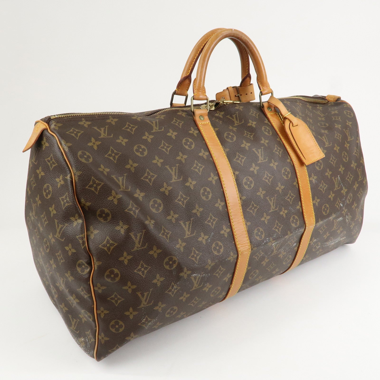 Louis Vuitton Monogram Keep All 60 Boston Bag Brown M41422