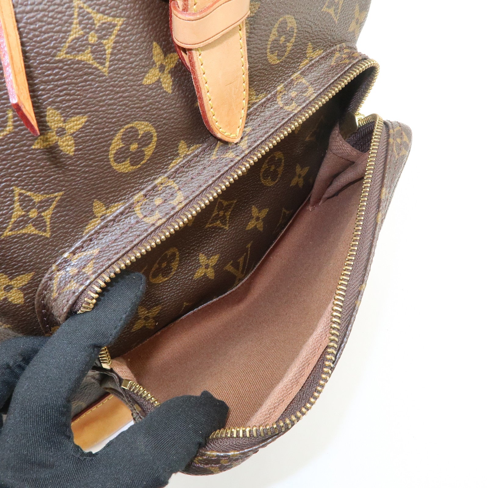 Louis Vuitton Monogram Montsouris GM Backpack Rucksack Brown M51135