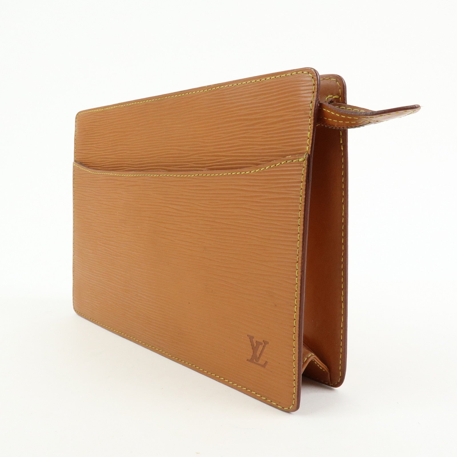 Louis Vuitton Epi Pochette Homme Clutch Bag Zipang Gold M52528