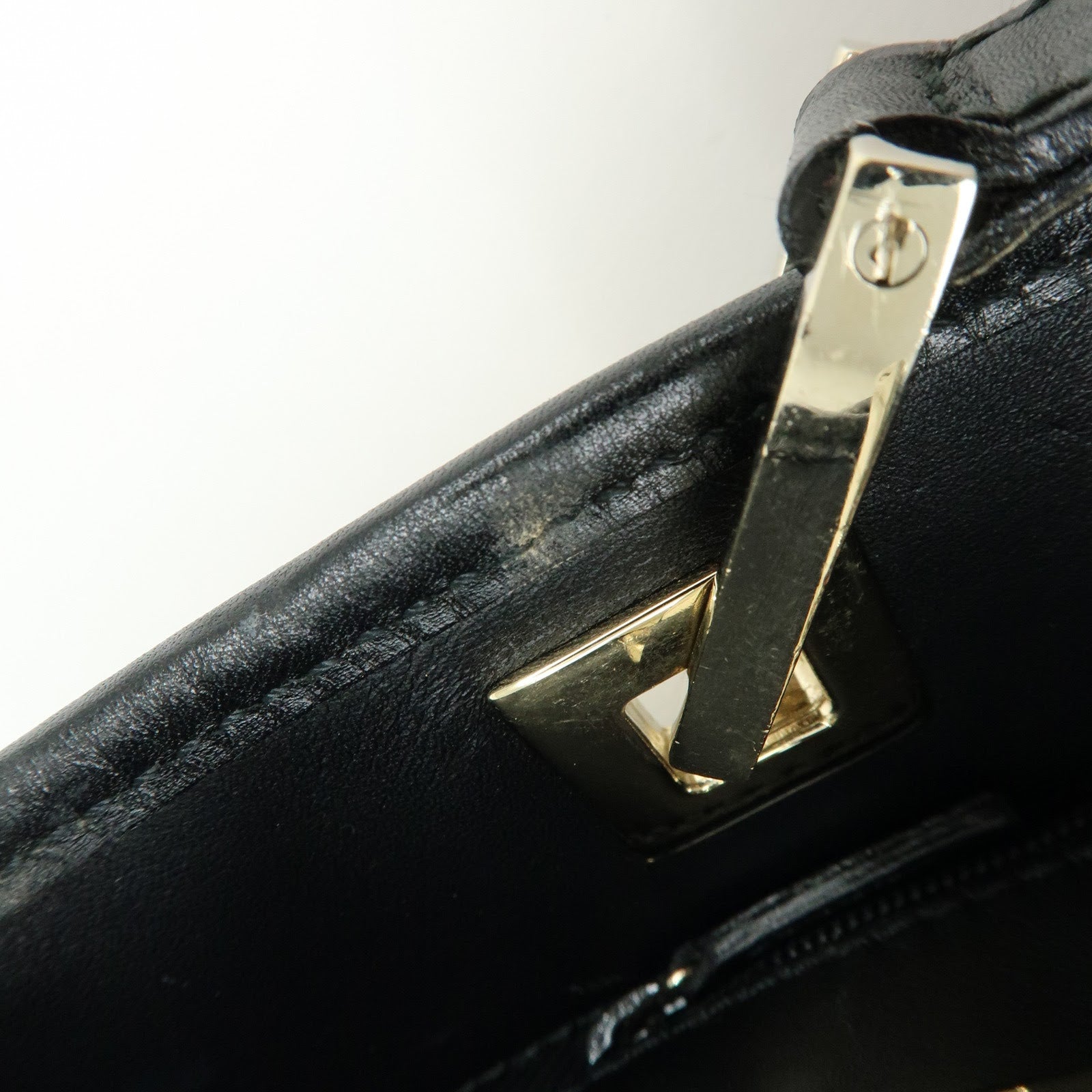 GUCCI GG Canvas Leather Tote Bag Hand Bag Beige Black 0021099