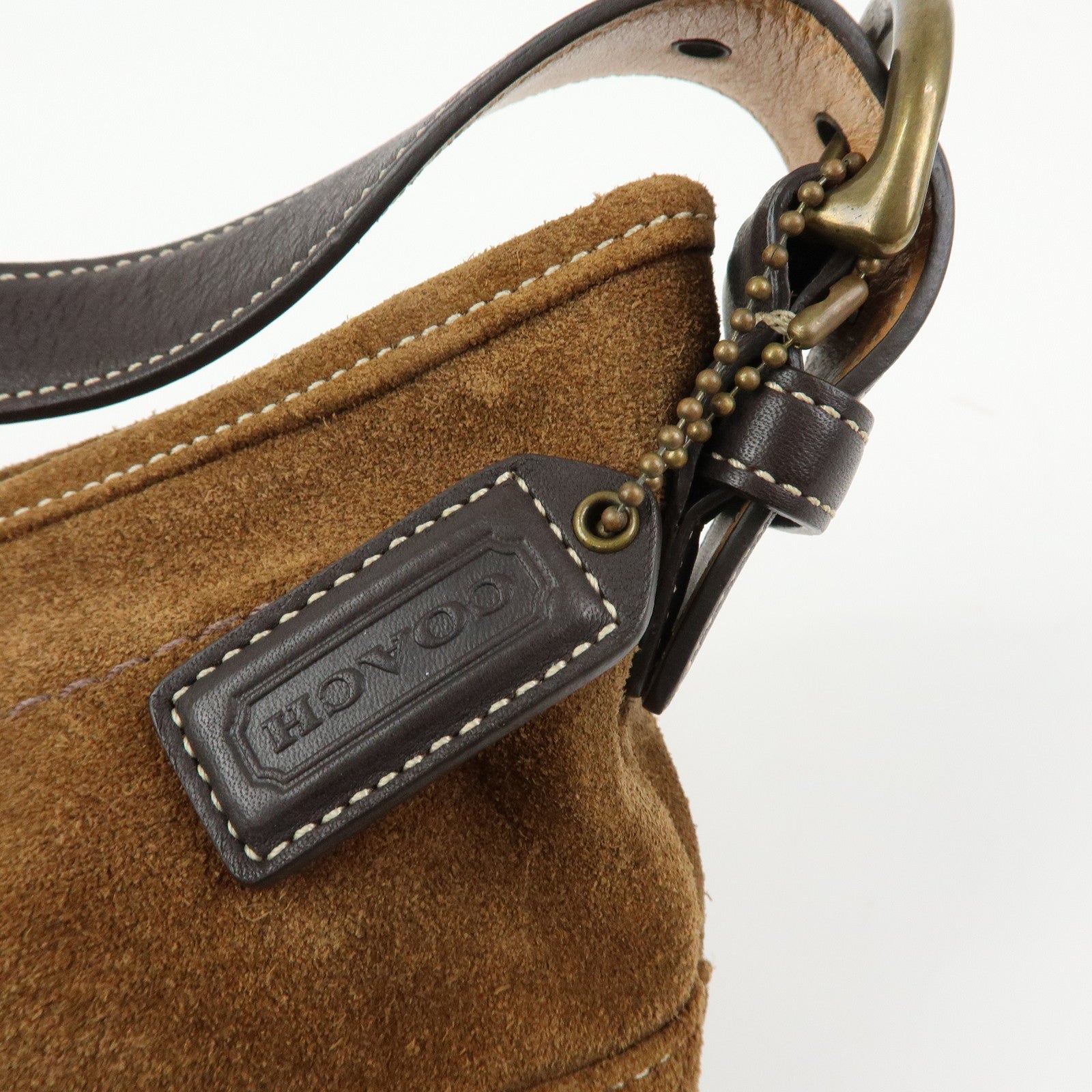 COACH Set of 3 Signature Canvas Suede PVC Shoulder Bag Pouch