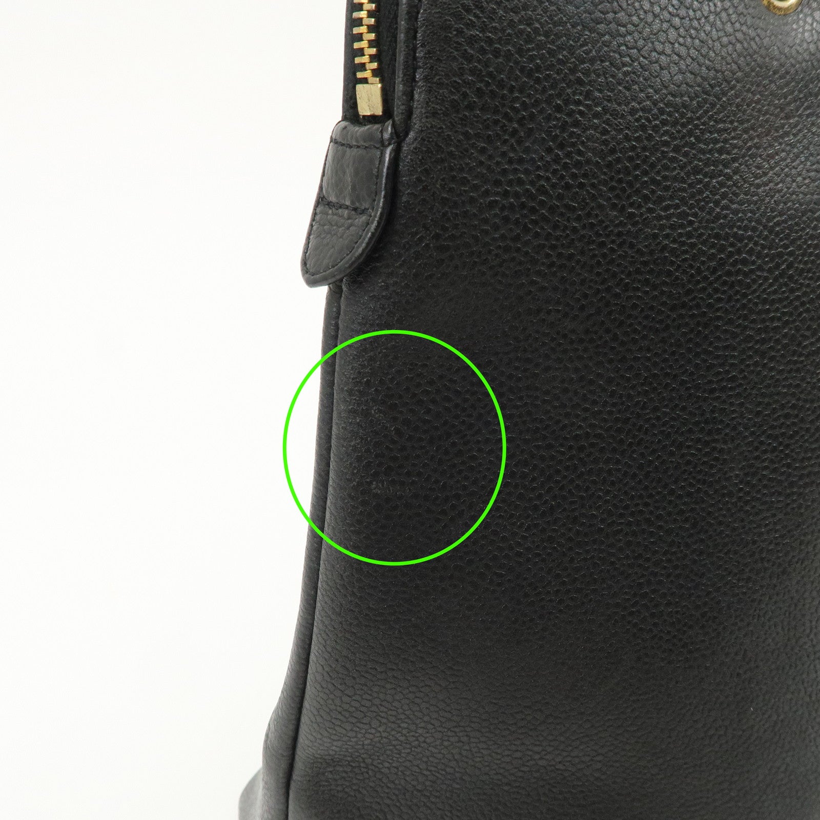 CHANEL COCO Mark COCO Ball Leather Chain Tote Bag Black A03578