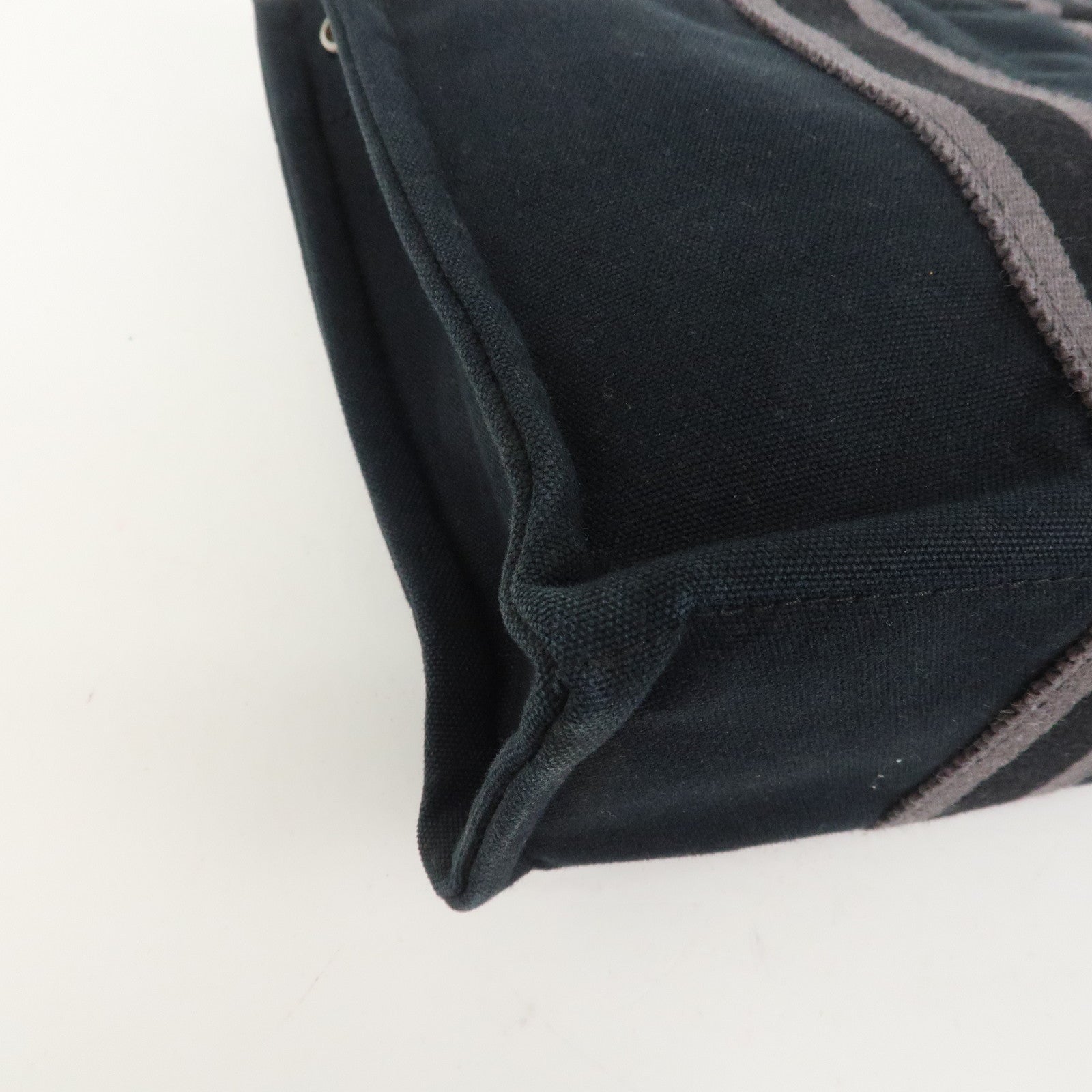 HERMES Fourre Tout PM Canvas Tote Bag Hand Bag Black