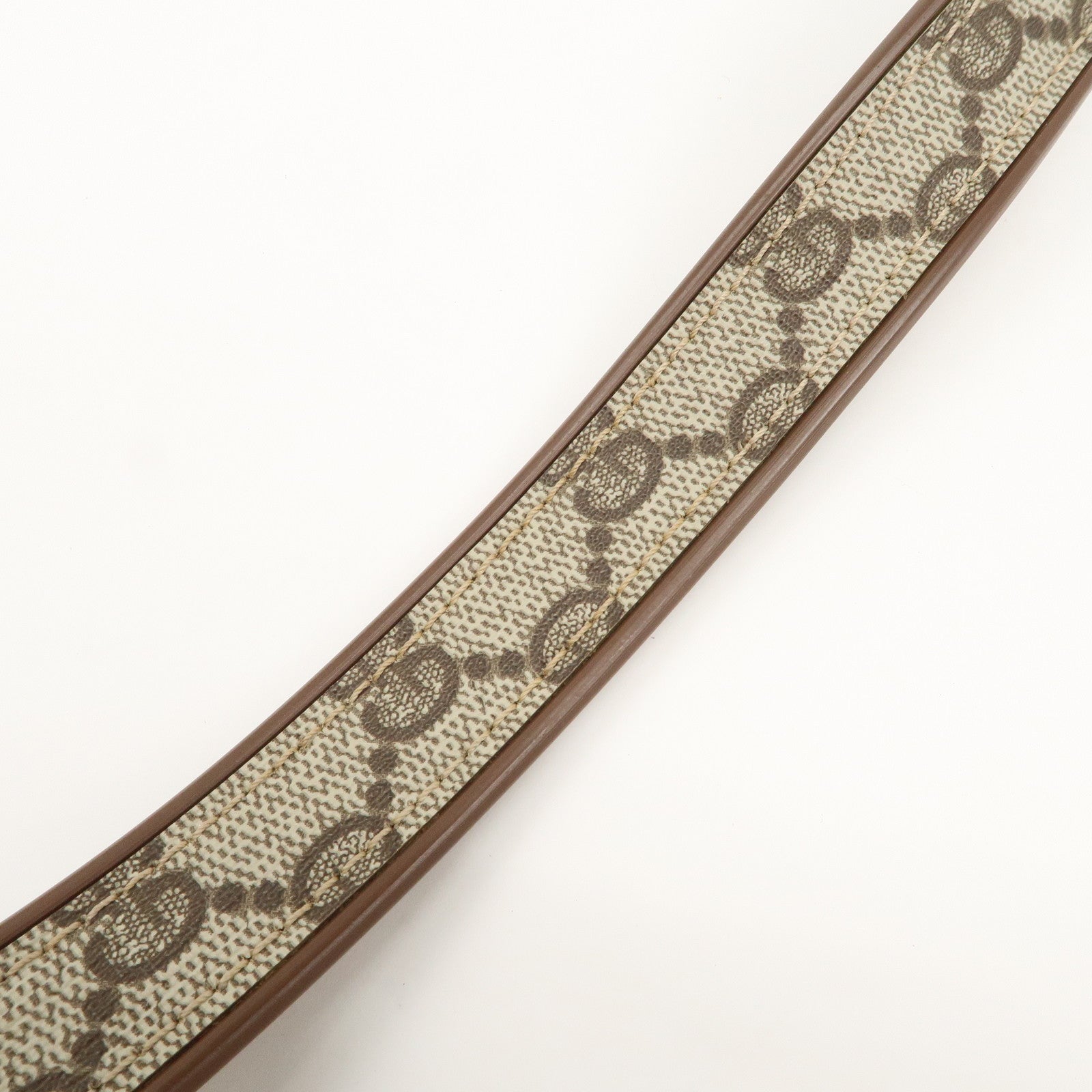 GUCCI Old Gucci GG Plus Leather Shoulder Bag Crossbody Bag Beige Brown Used