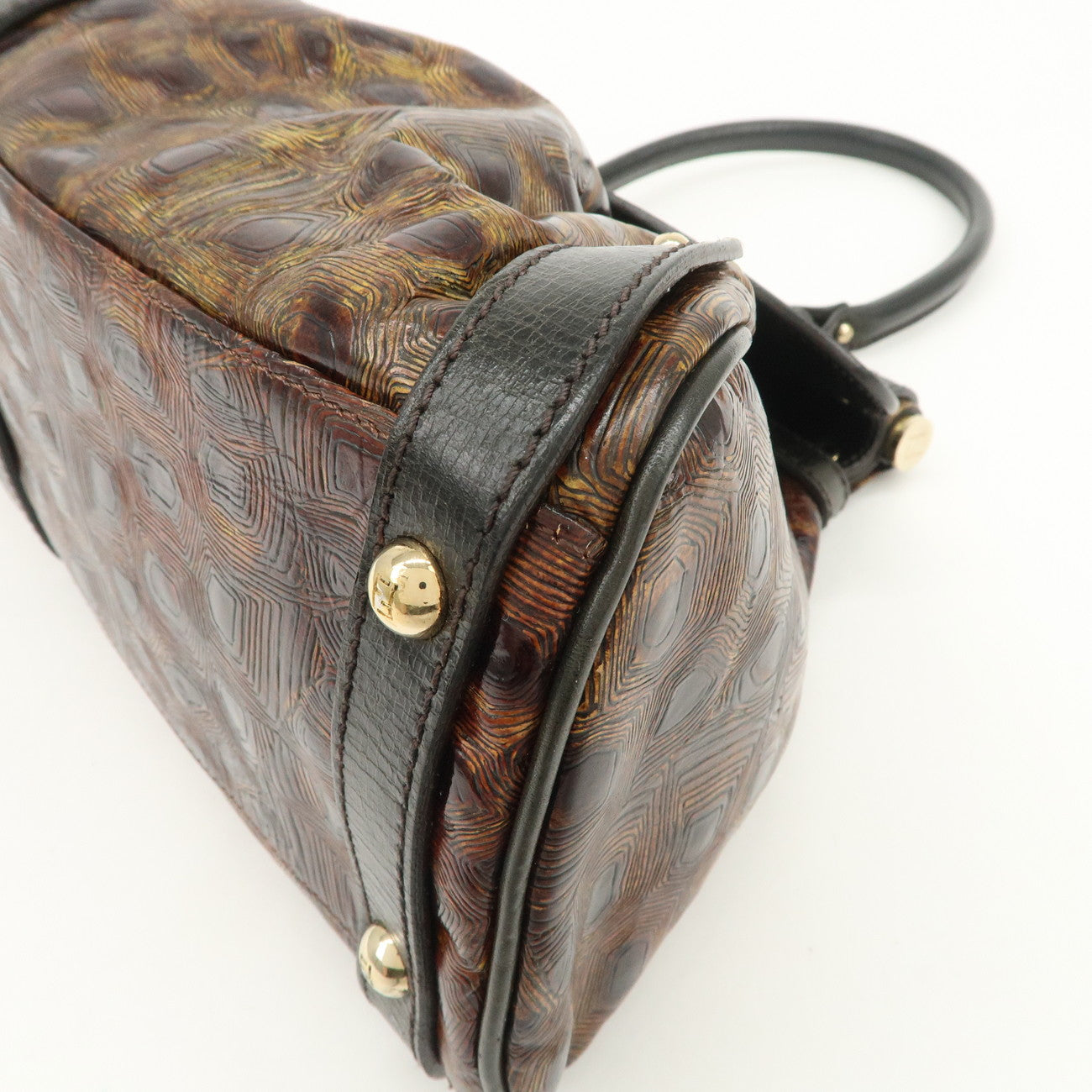 FENDI Bolsa Magic Hand Bag Shoulder Bag Brown 8BN144