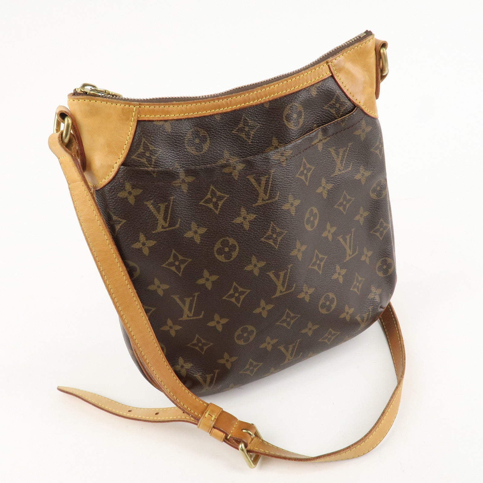 Louis Vuitton Monogram Odeon PM Shoulder Bag Brown M56390 Used